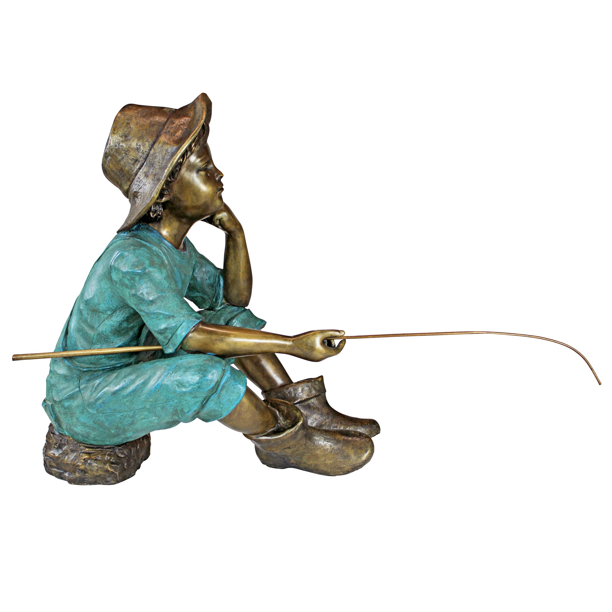 Toscano - Fish Wish Fisherboy Garden Statue