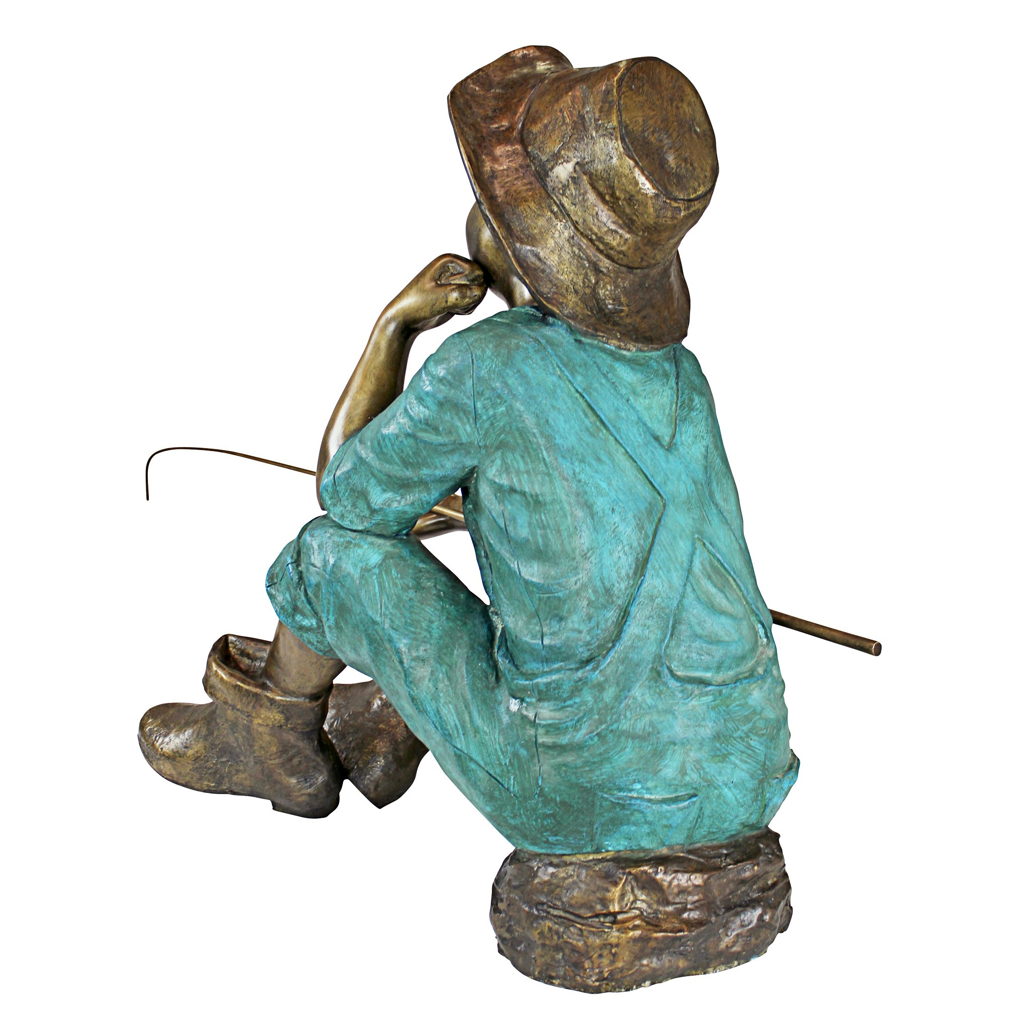 Toscano - Fish Wish Fisherboy Garden Statue