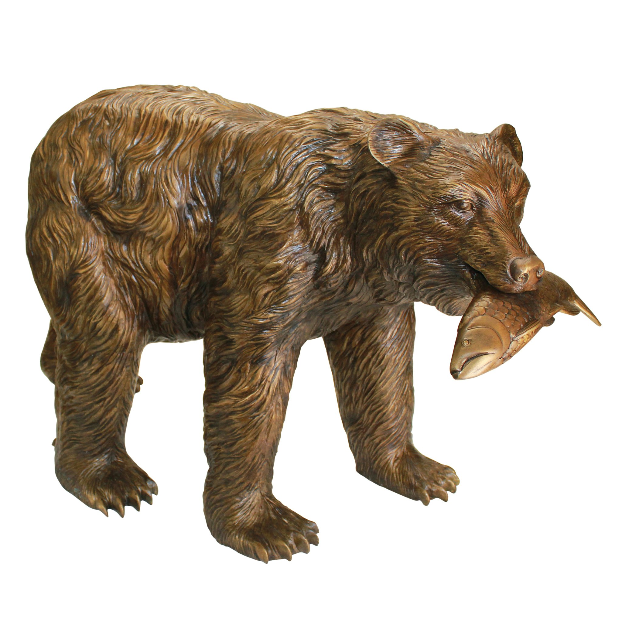 Toscano - Fisherman Bear Garden Statue