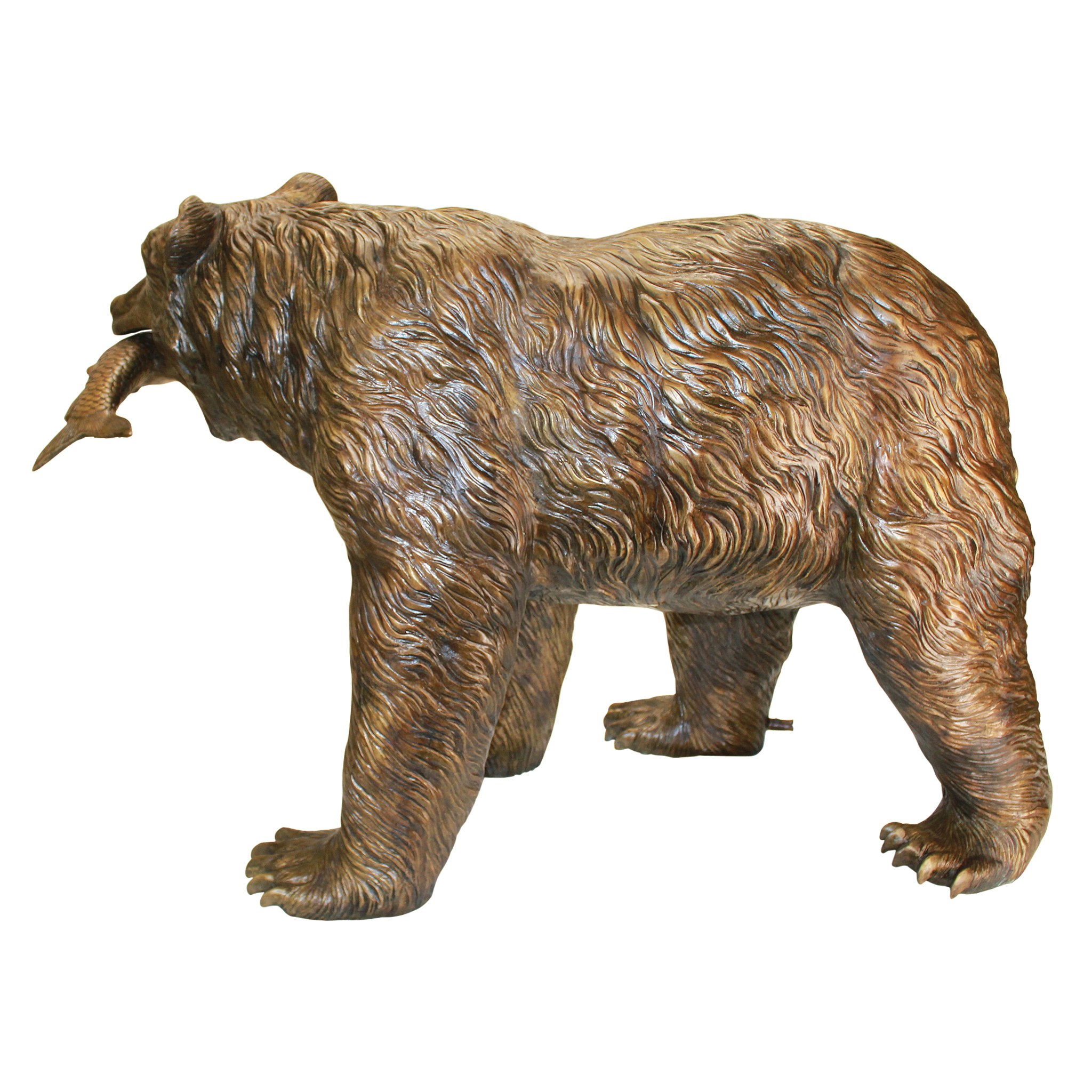 Toscano - Fisherman Bear Garden Statue