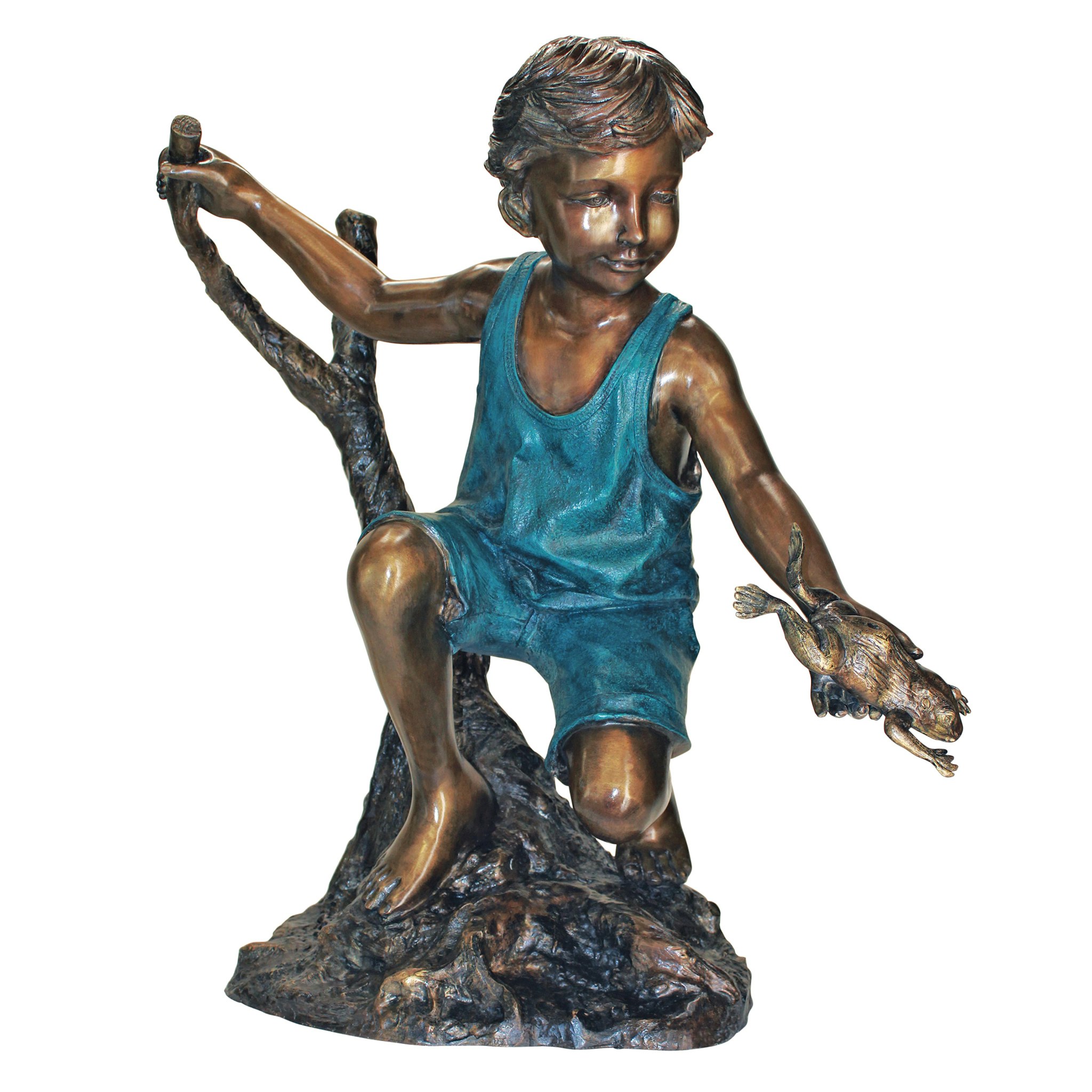 Toscano - Catch and ReleaseBoy with Frog Garden Statue