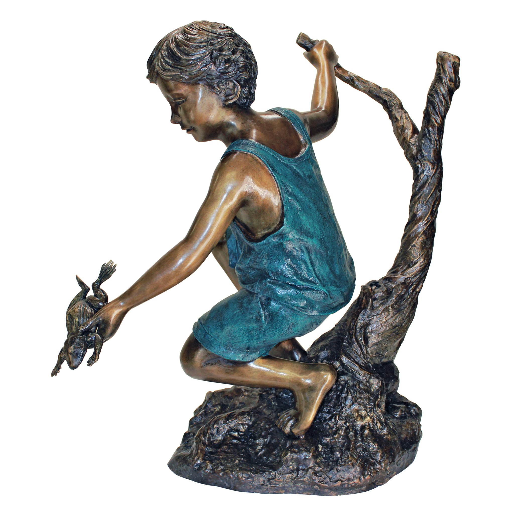 Toscano - Catch and ReleaseBoy with Frog Garden Statue