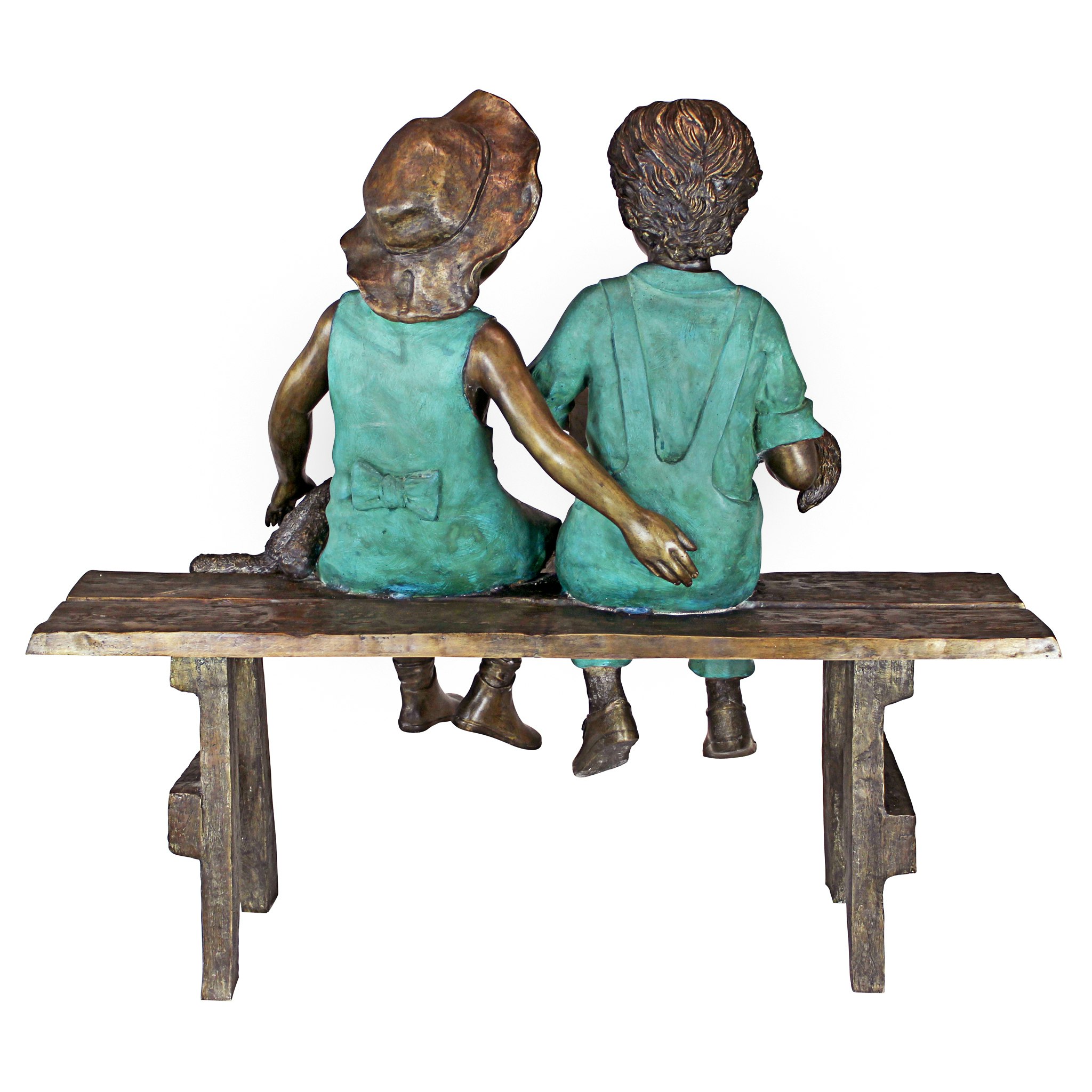 Toscano - Read to MeBoy and Girl on Bench Garden Statue