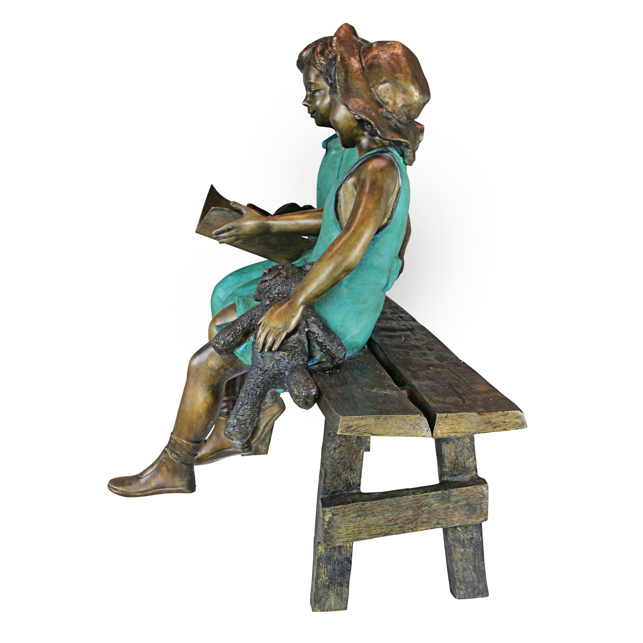 Toscano - Read to MeBoy and Girl on Bench Garden Statue