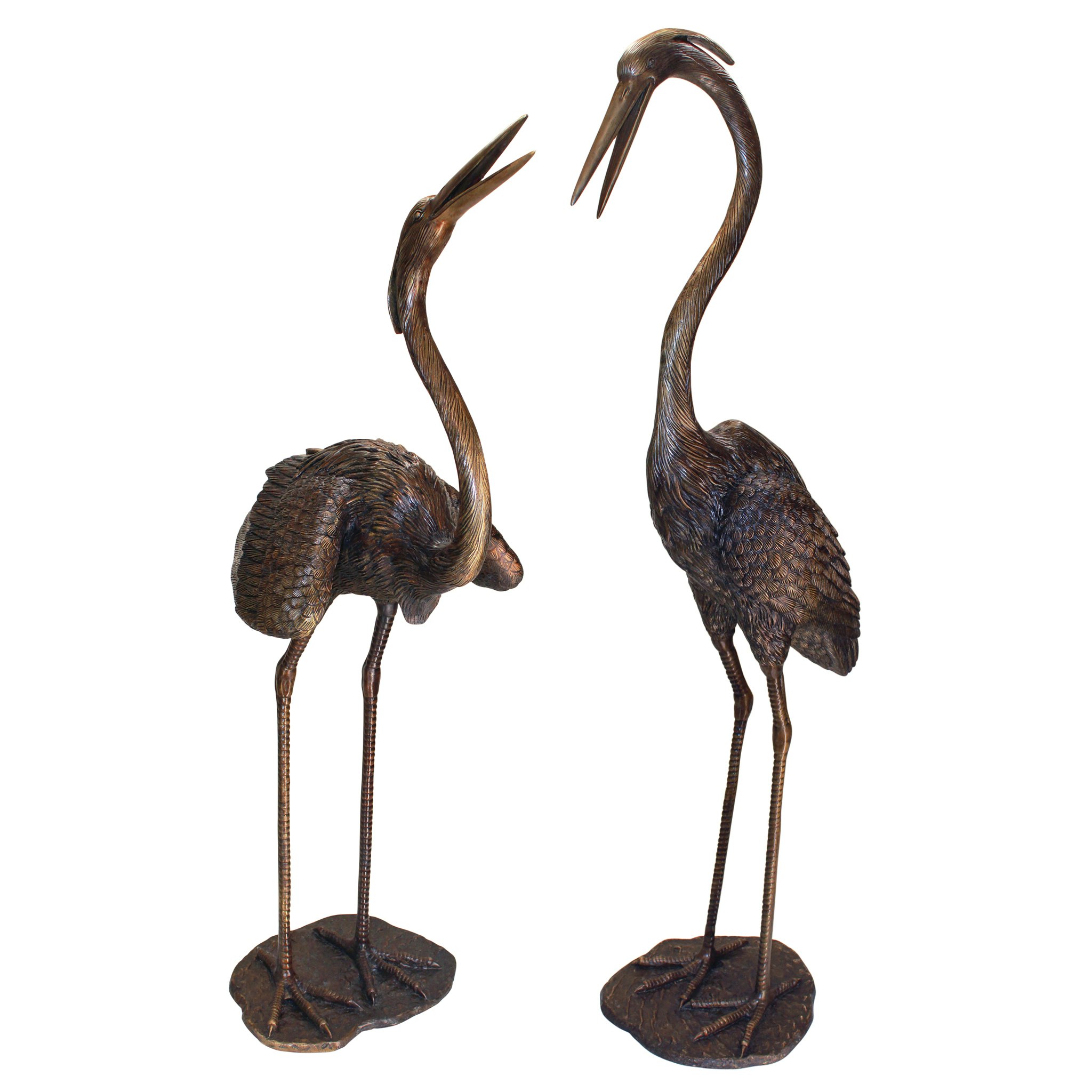 Toscano - Set of 2 Grande Heron Garden Statues