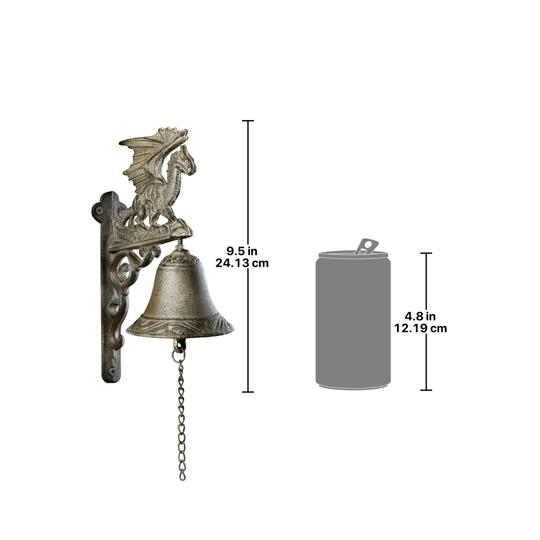 Toscano - Dragon of Murdock Manor Gothic Bell in Iron