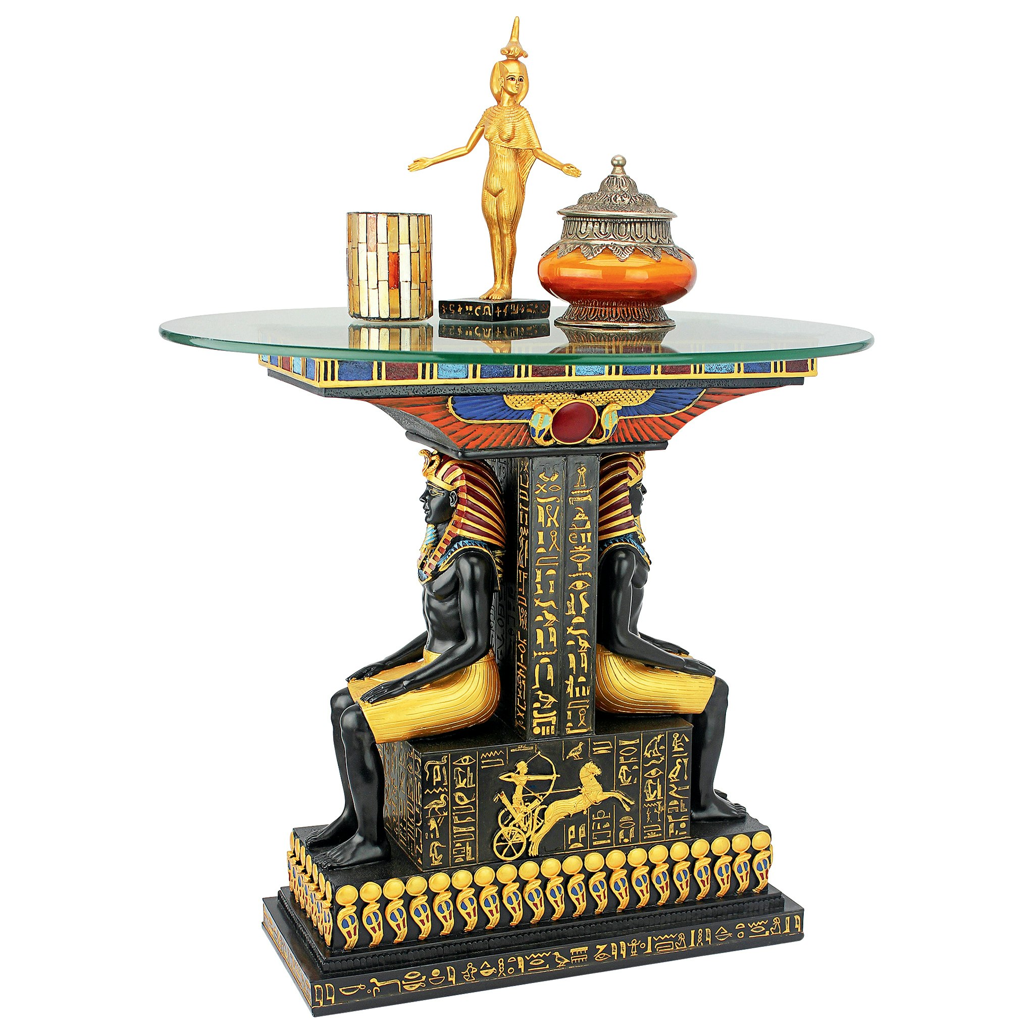 Toscano - Tut the Egyptian Pharaoh Sculptural Table in Designer Resin