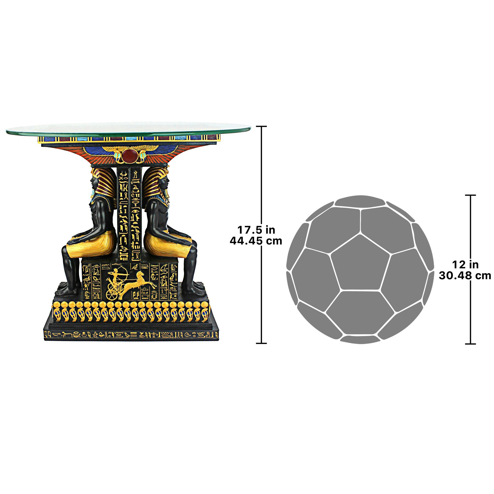 Toscano - Tut the Egyptian Pharaoh Sculptural Table in Designer Resin