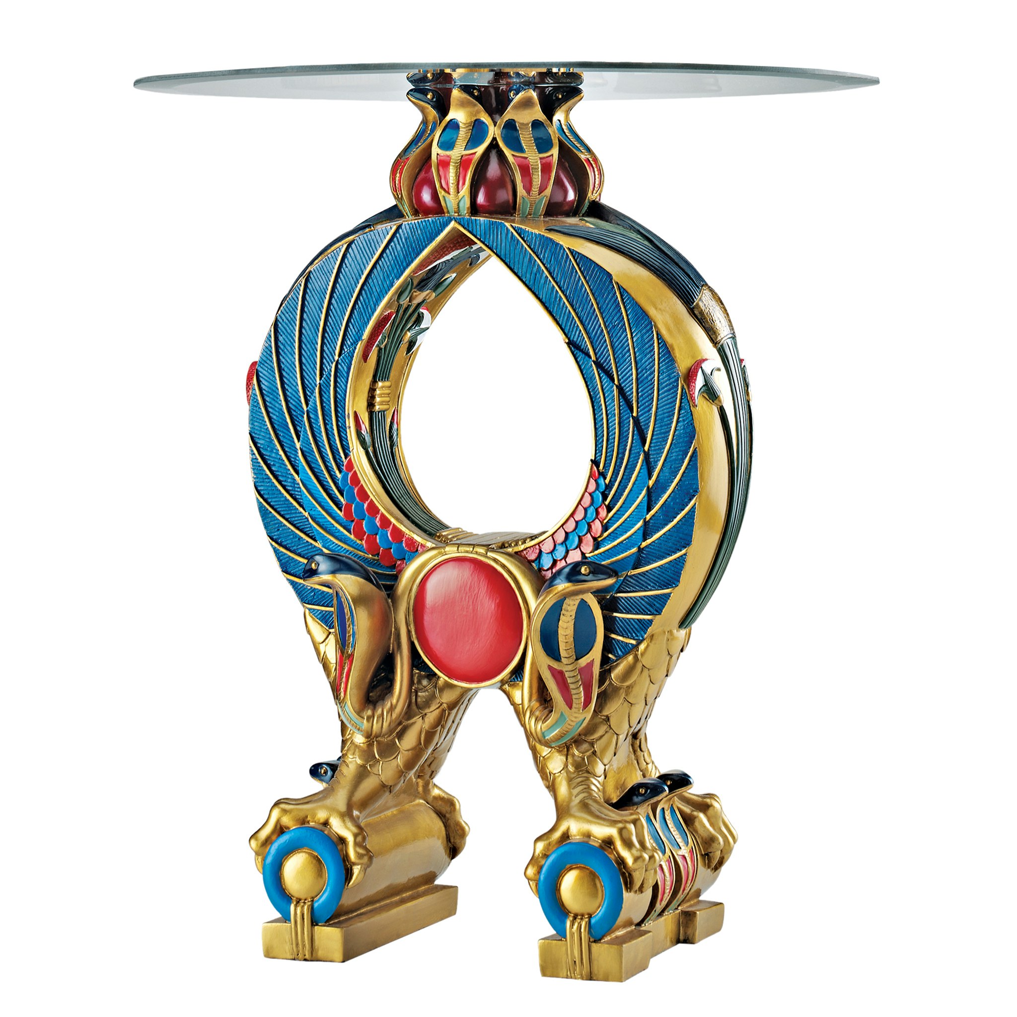 Toscano - Wings of Horus Egyptian Altar Side Table in Designer Resin