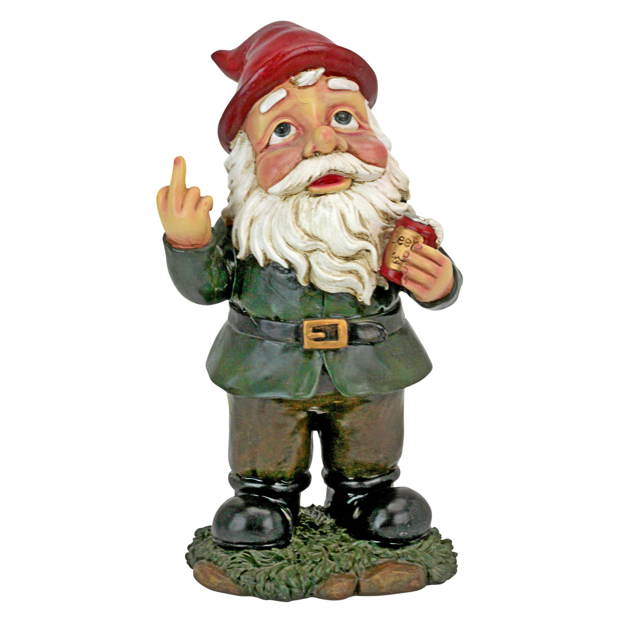 Toscano - Foul Finger Tipsy Tim Beer Garden Gnome Statue