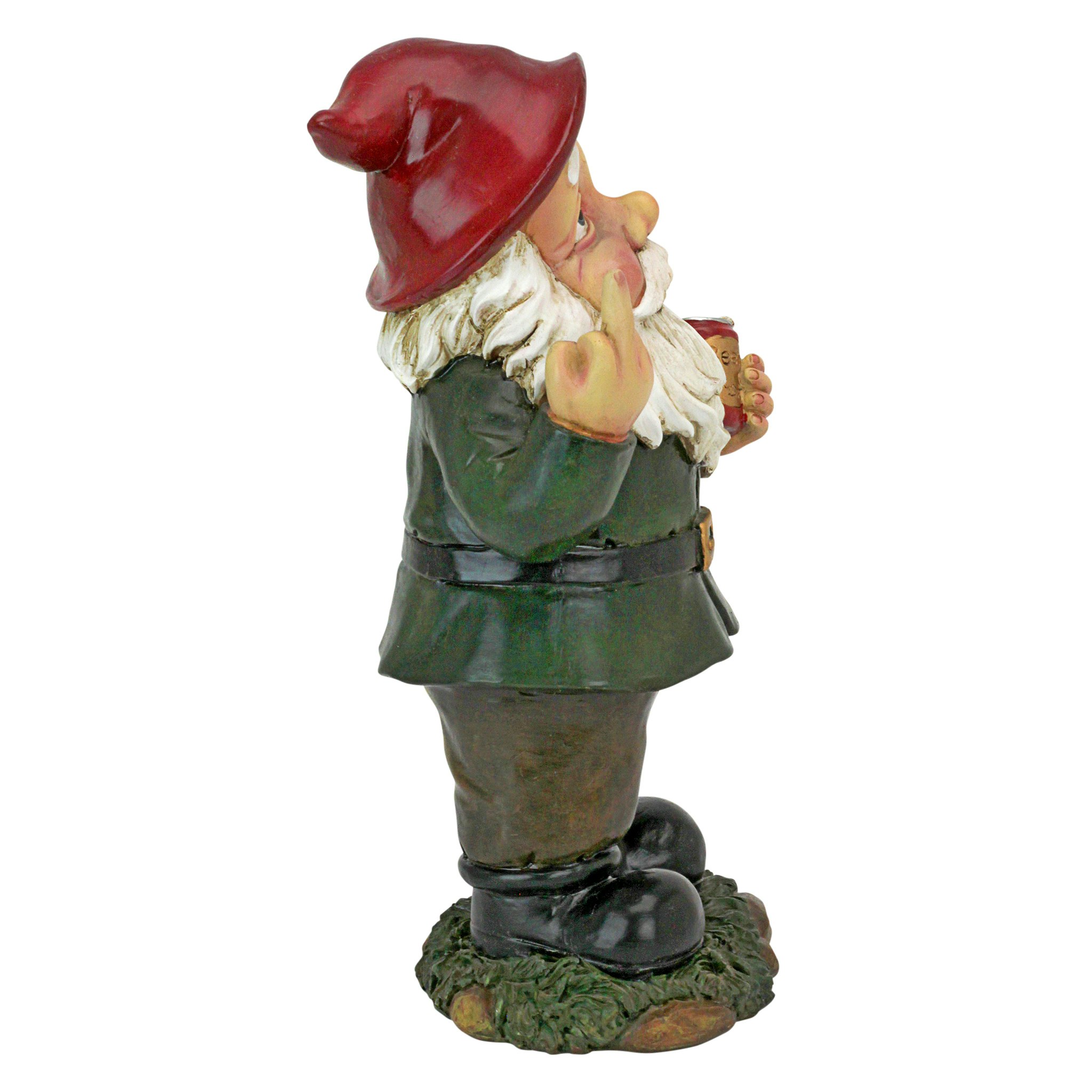 Toscano - Foul Finger Tipsy Tim Beer Garden Gnome Statue