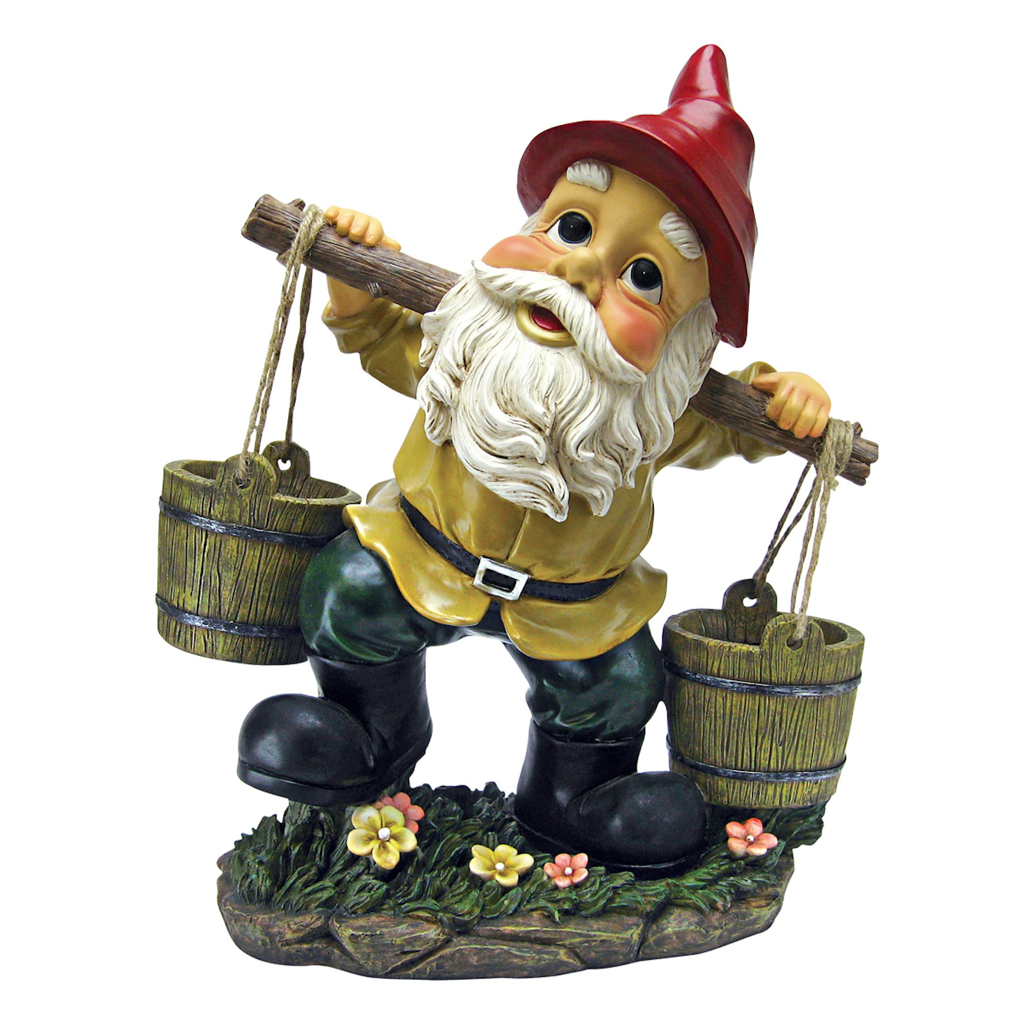 Toscano - Barney Two Buckets Garden Gnome Statue