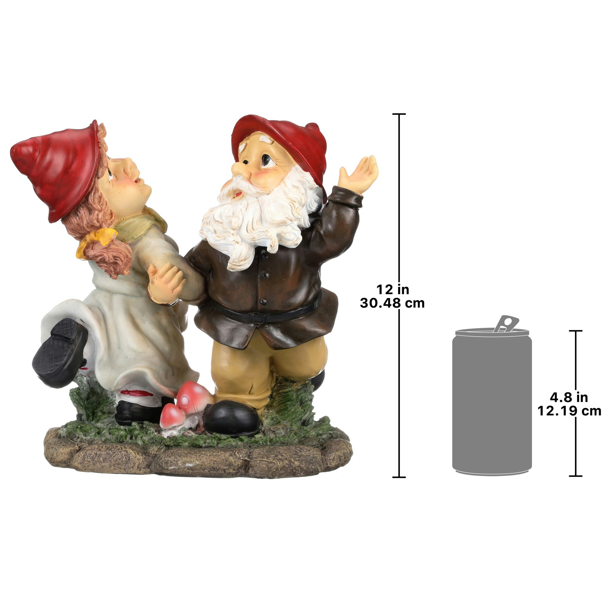 Toscano - Dancing Duo Garden Gnome Statue