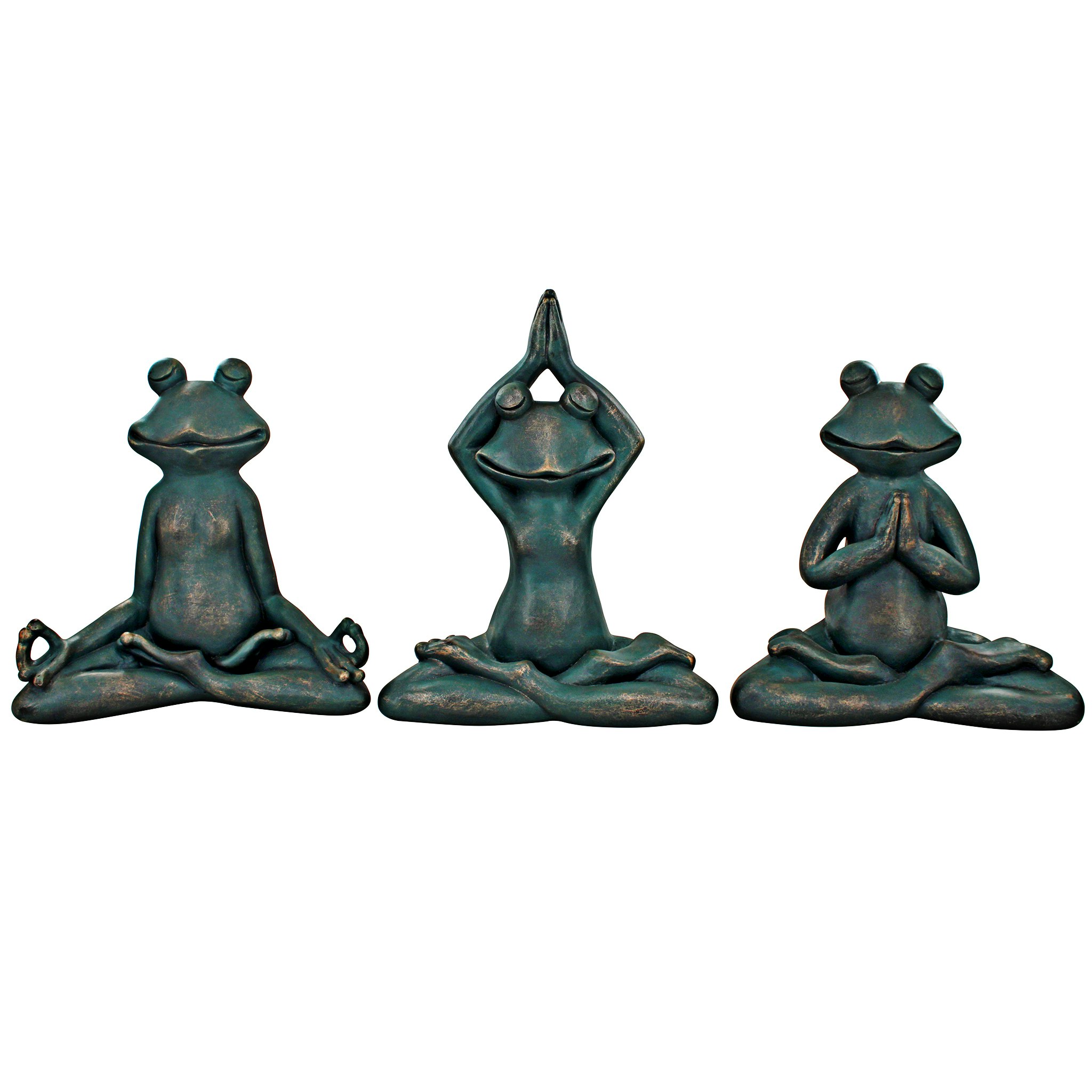 Toscano - RelaxRenew and Ribbit Zen Garden Frog Statues