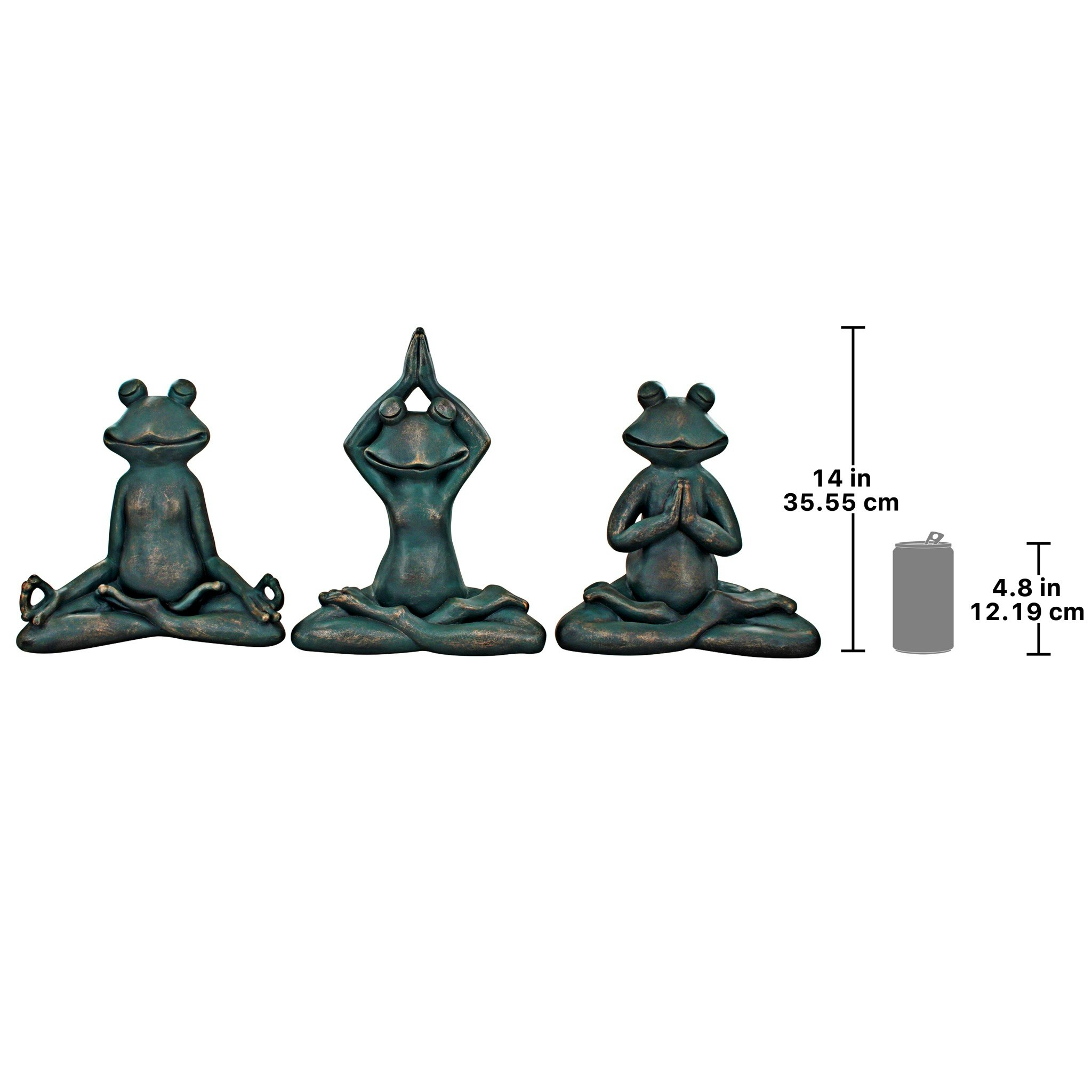 Toscano - RelaxRenew and Ribbit Zen Garden Frog Statues