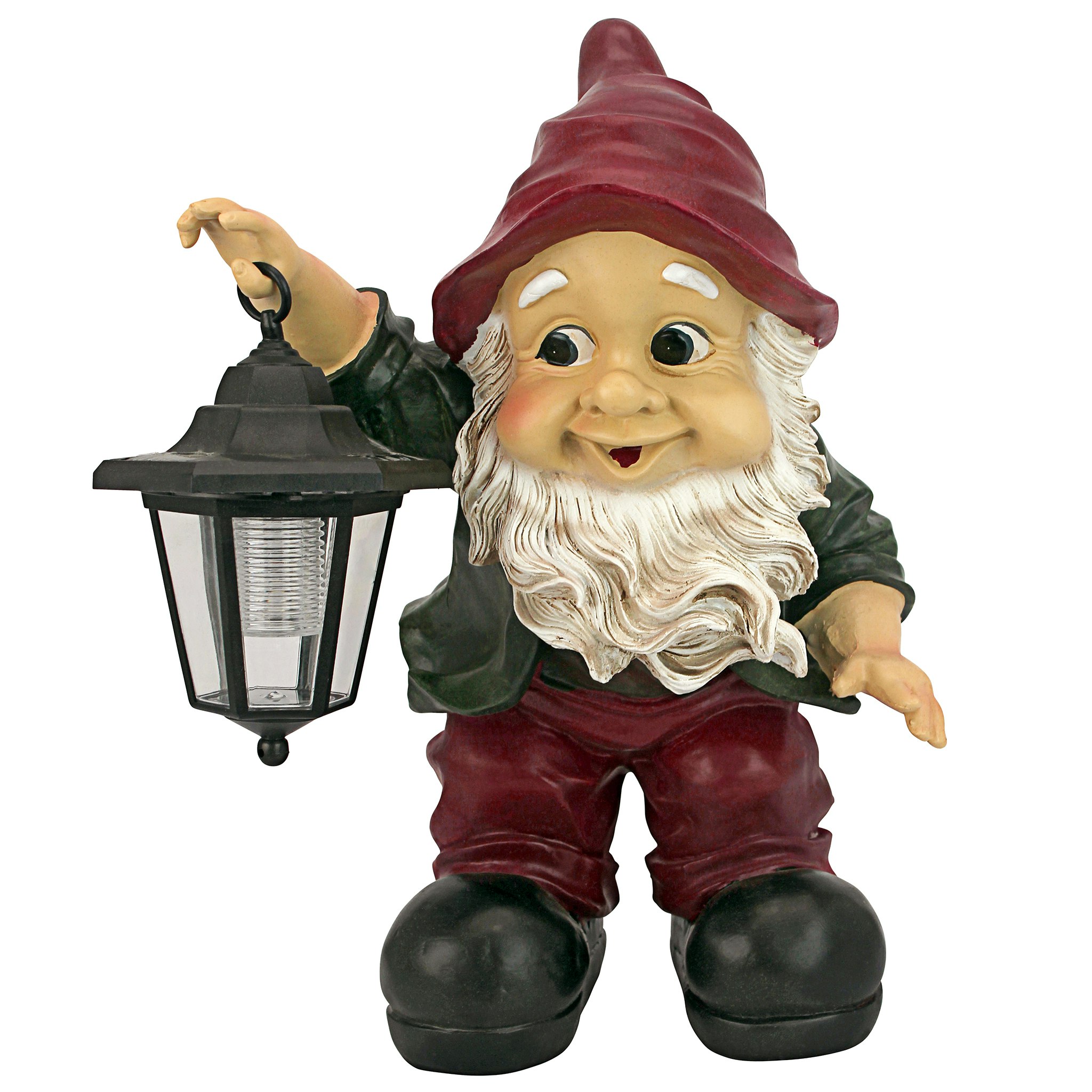 Toscano - Edison with the Lighted Lantern Garden Gnome Statue