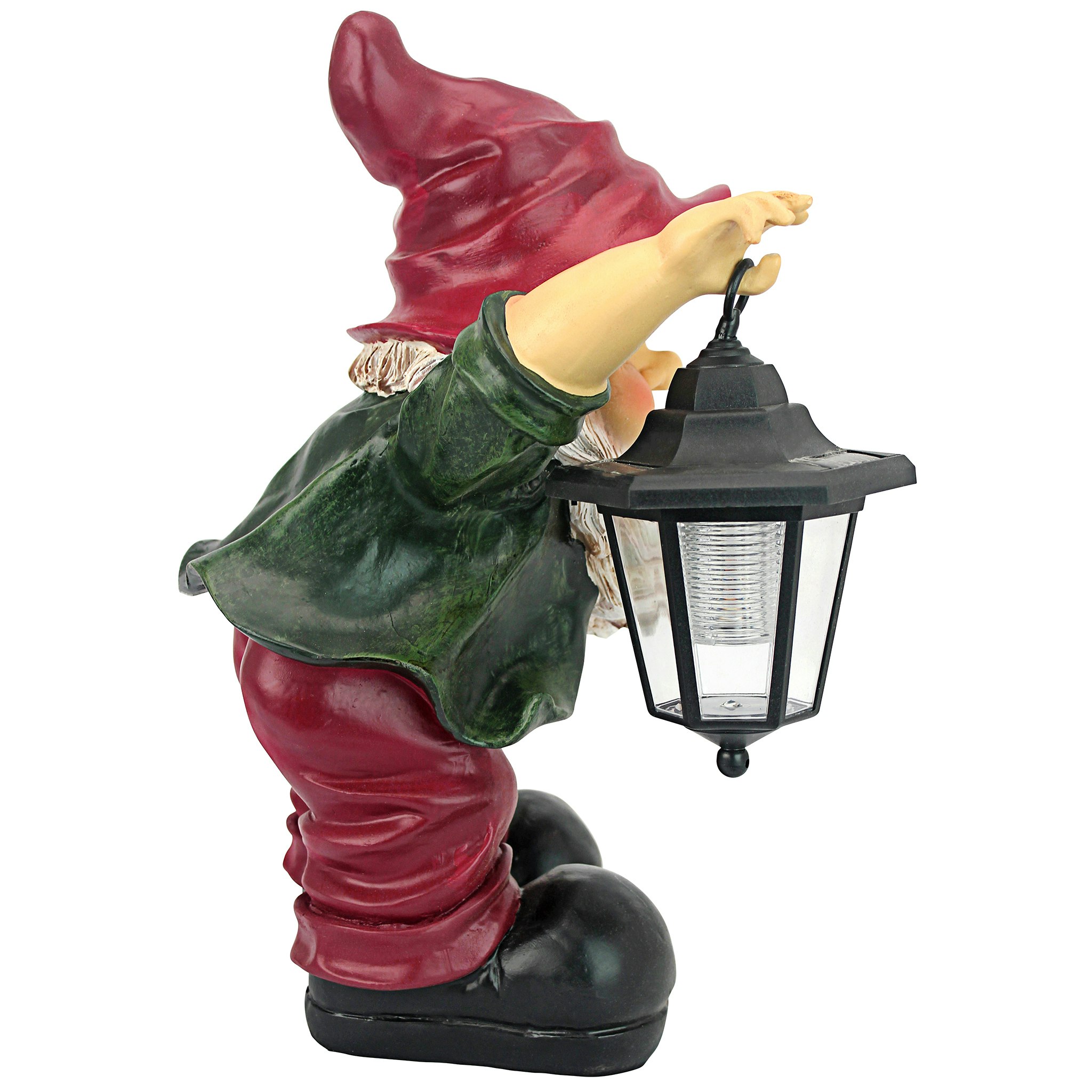 Toscano - Edison with the Lighted Lantern Garden Gnome Statue