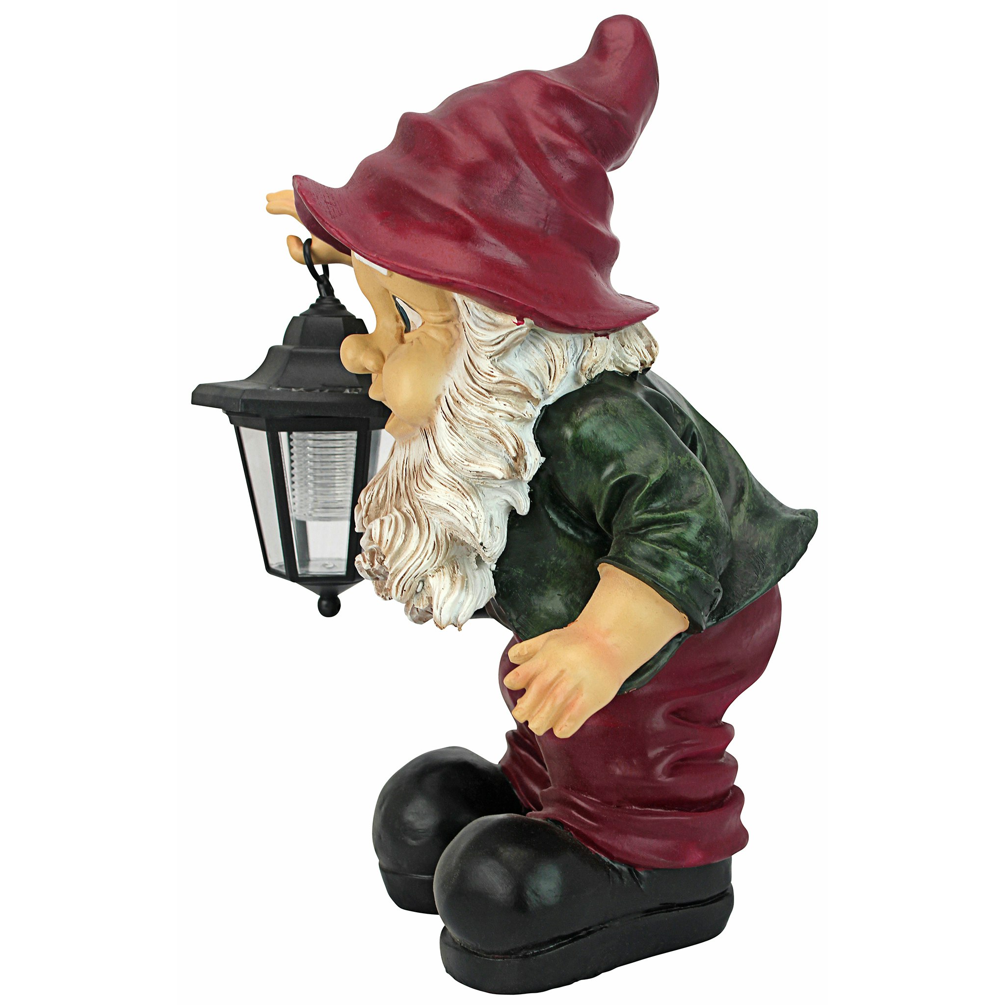 Toscano - Edison with the Lighted Lantern Garden Gnome Statue