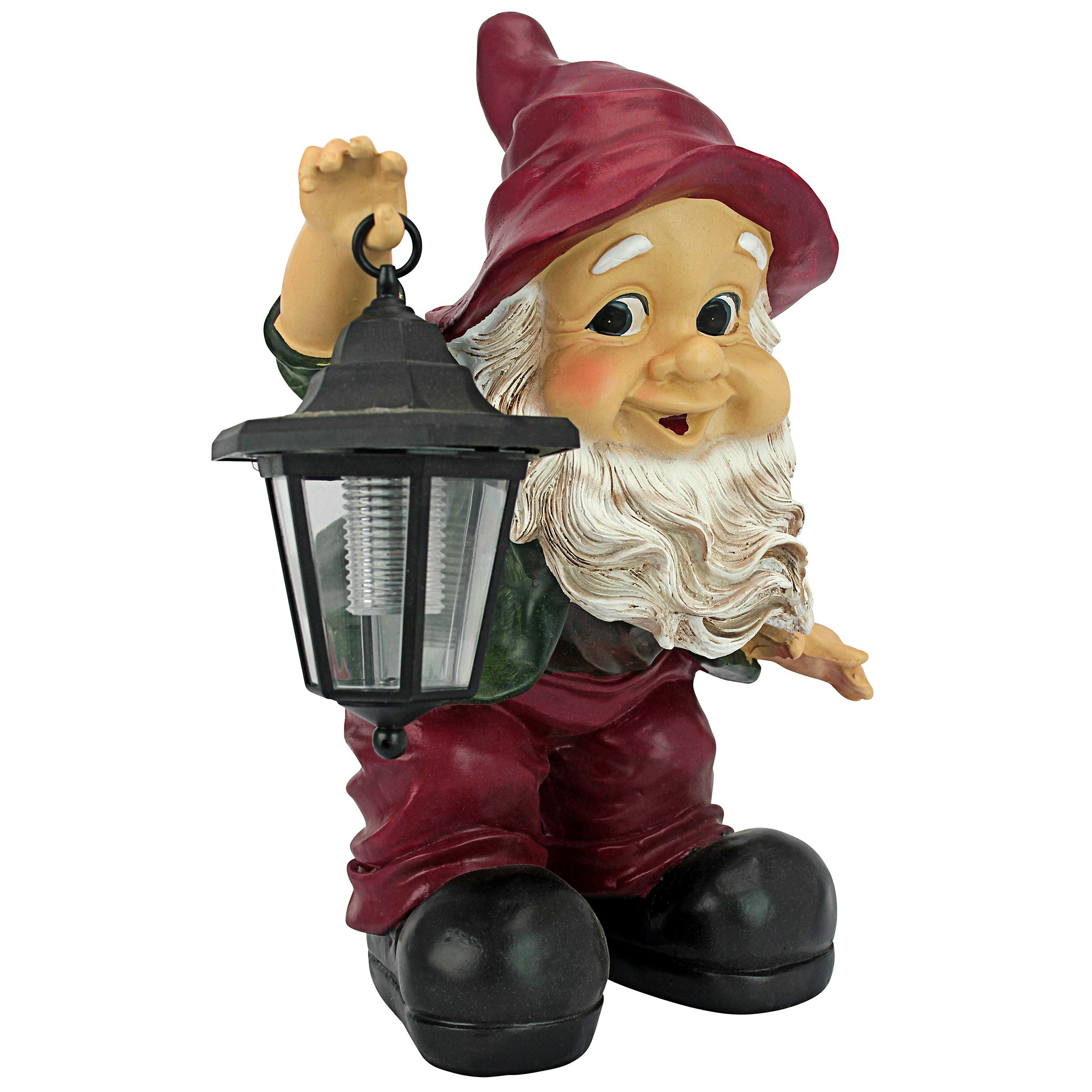 Toscano - Edison with the Lighted Lantern Garden Gnome Statue