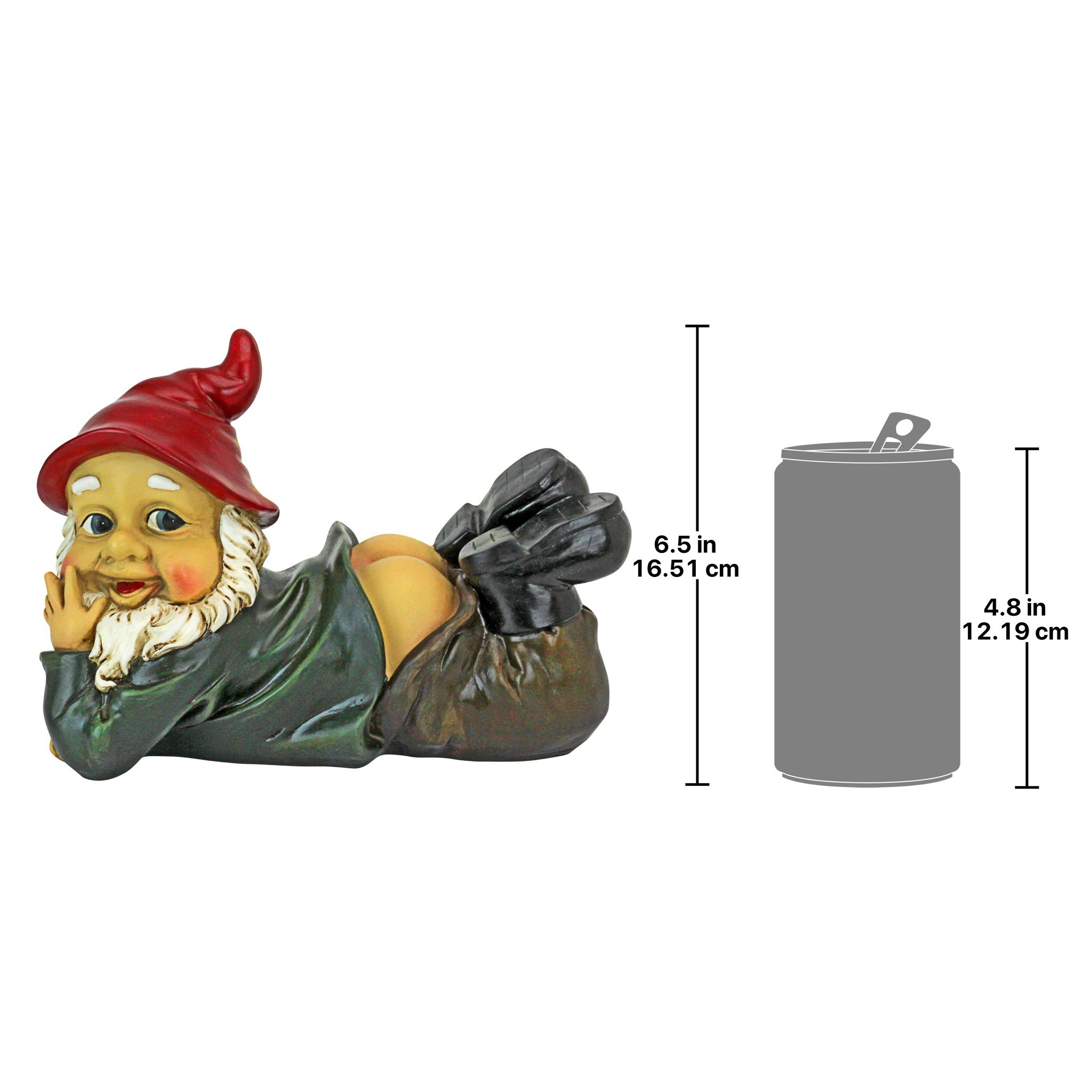 Toscano - Sun Dont Shine Mooning Naughty Garden Gnome Statue