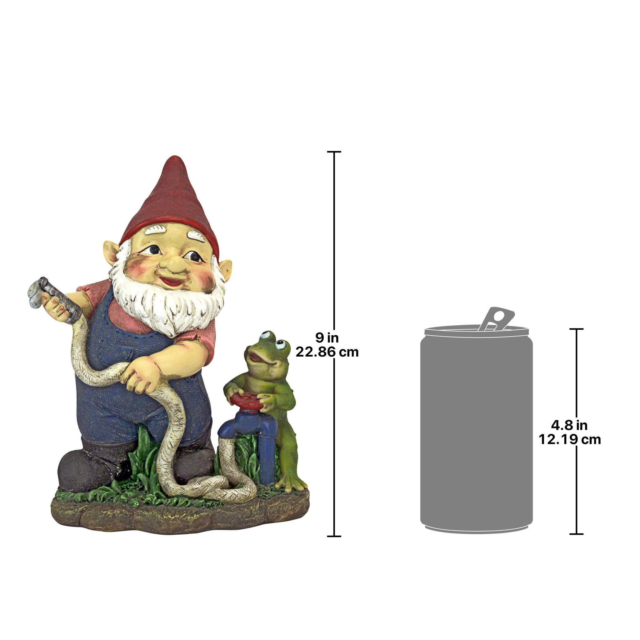 Toscano - Firefighter Franz and his Frog Fire Brigade Garden Gnome Statue