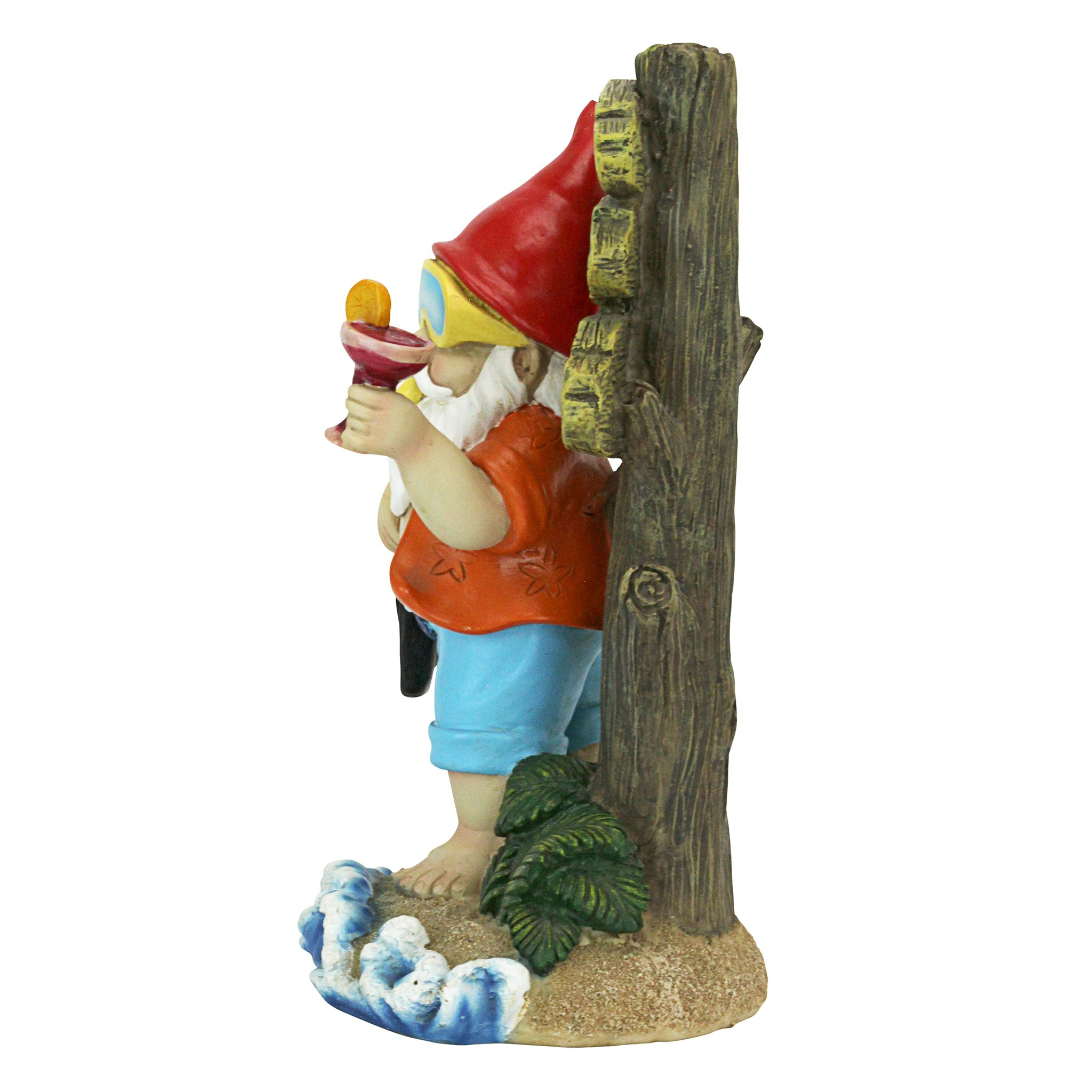 Toscano - Happy Hour Tropical Garden Gnome Statue