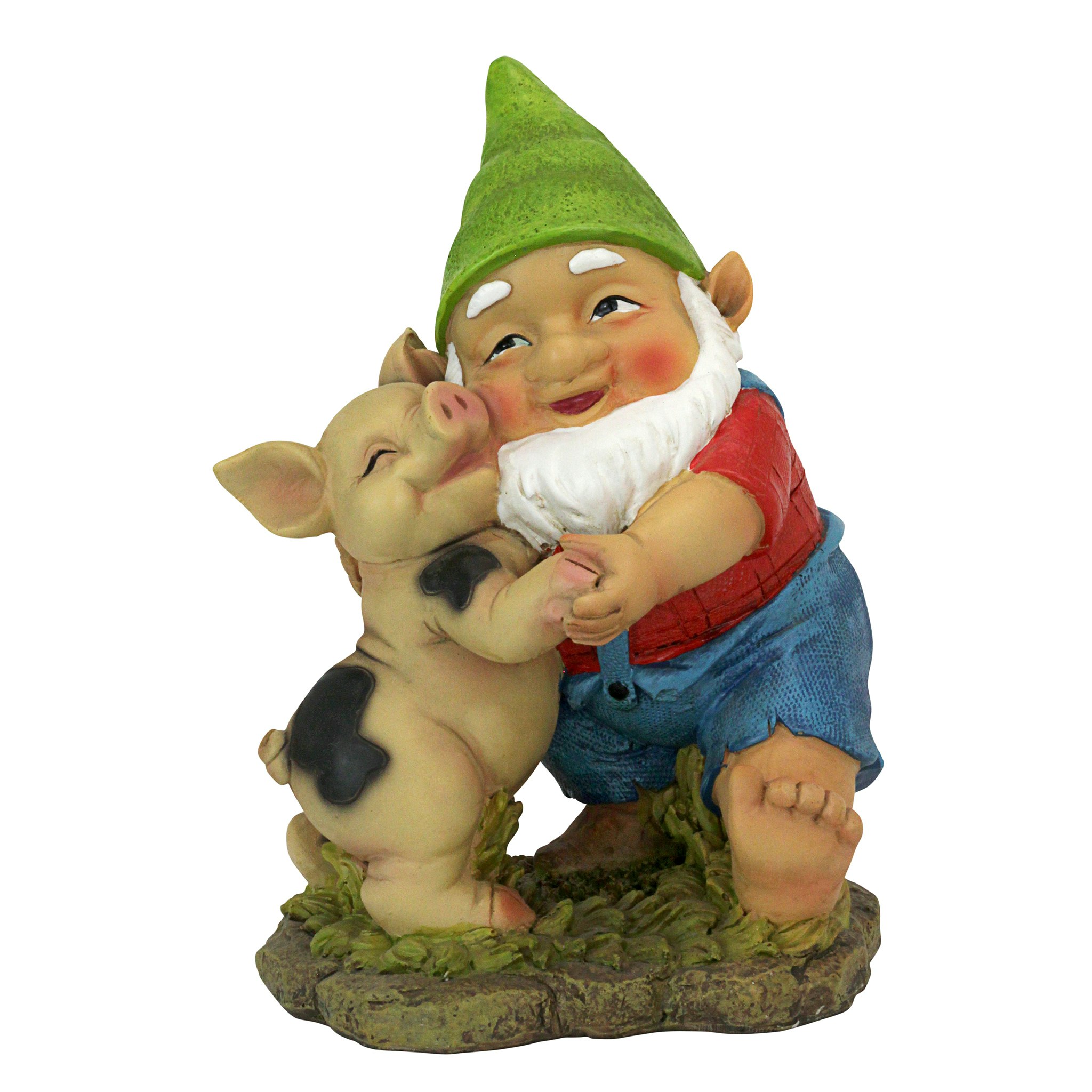 Toscano - Happy as a Pig in Slop Garden Gnome Statue