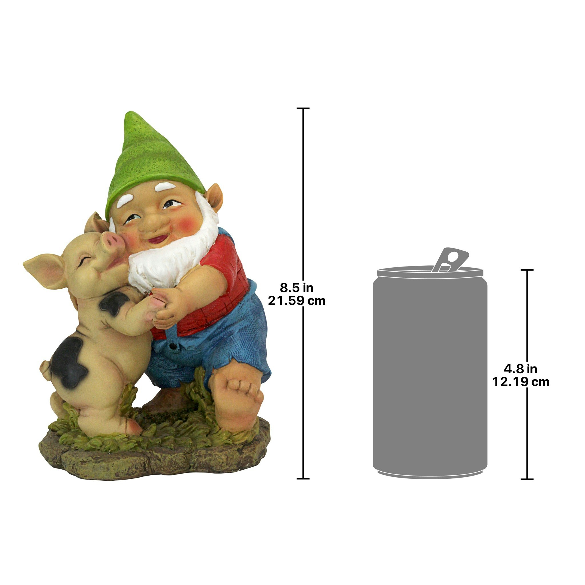 Toscano - Happy as a Pig in Slop Garden Gnome Statue