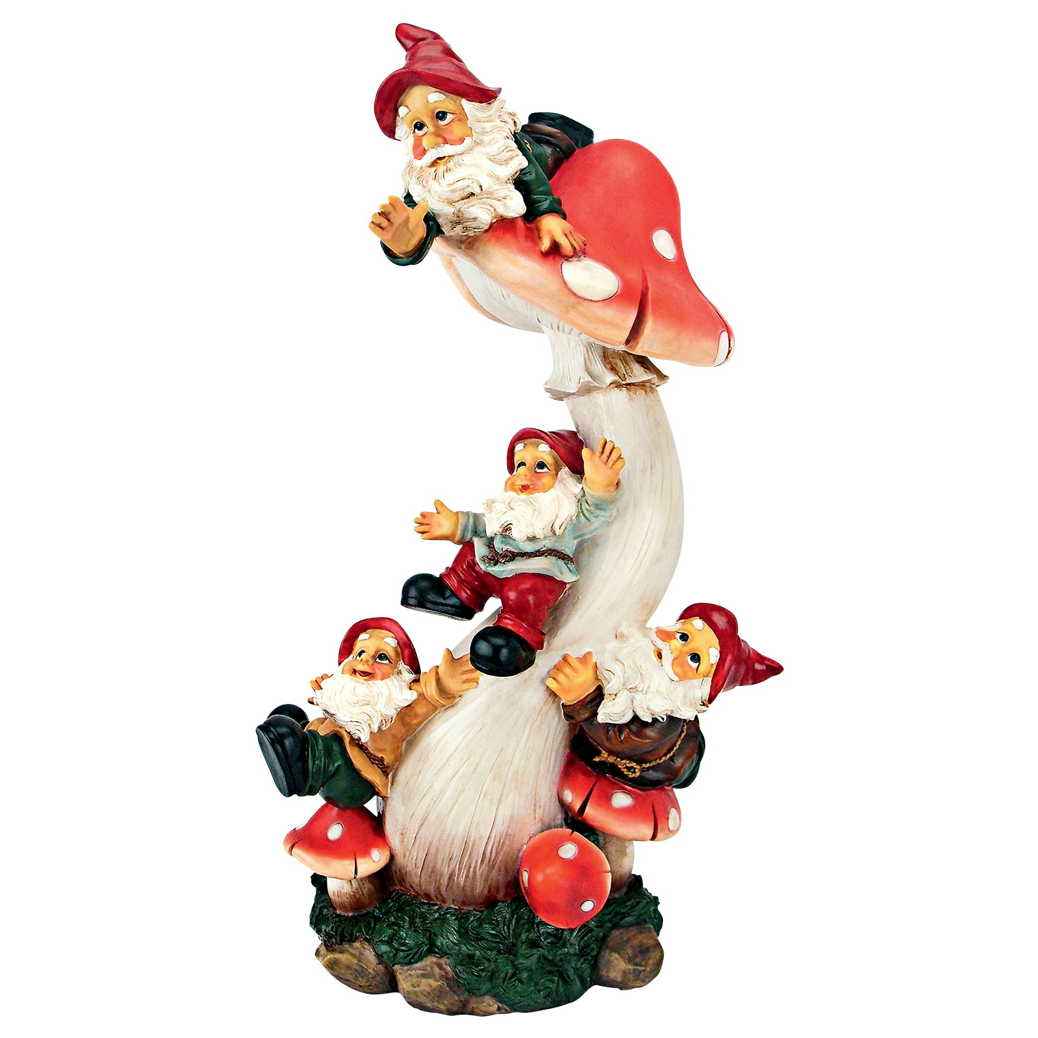 Toscano - Mushroom Madness Garden Gnome Statue