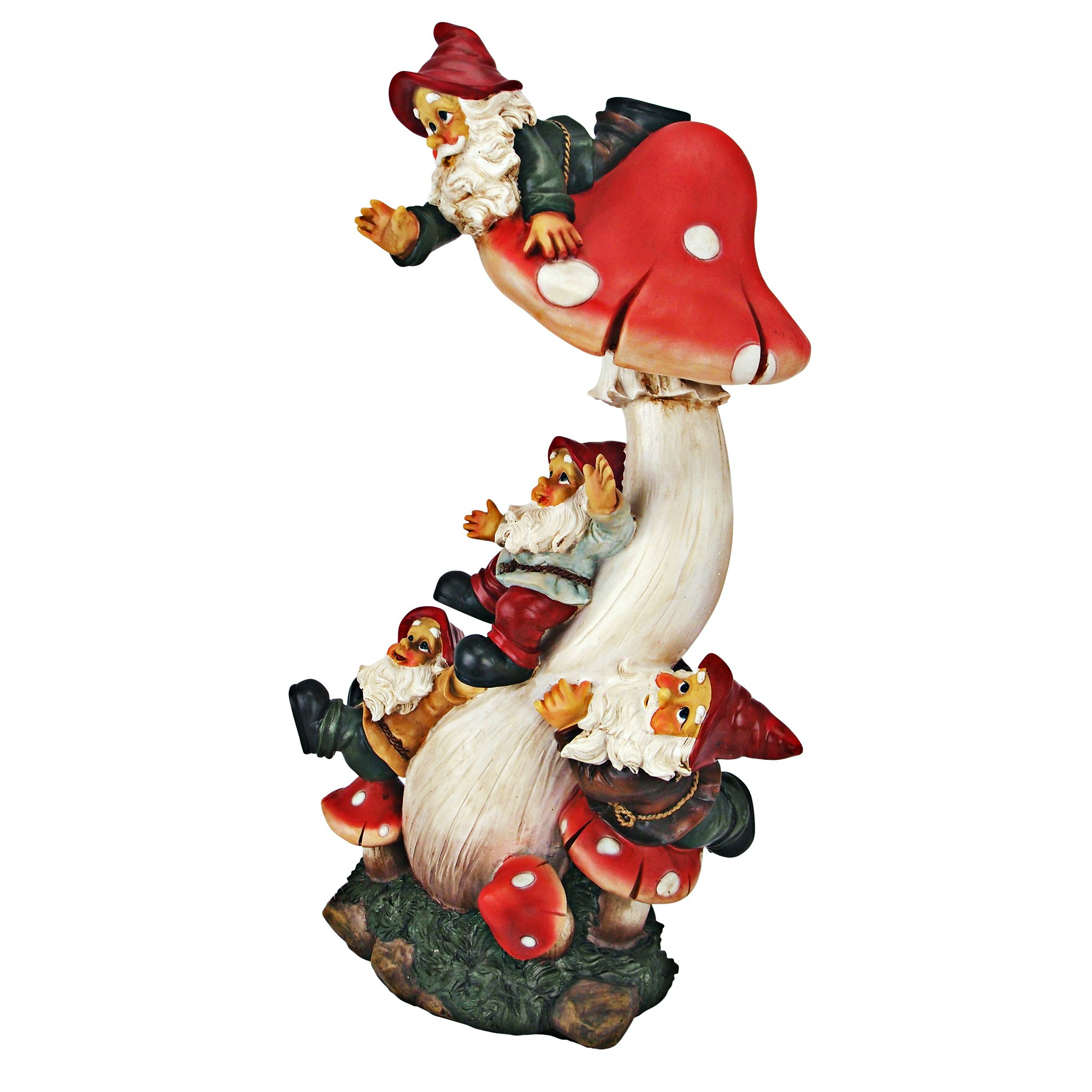 Toscano - Mushroom Madness Garden Gnome Statue