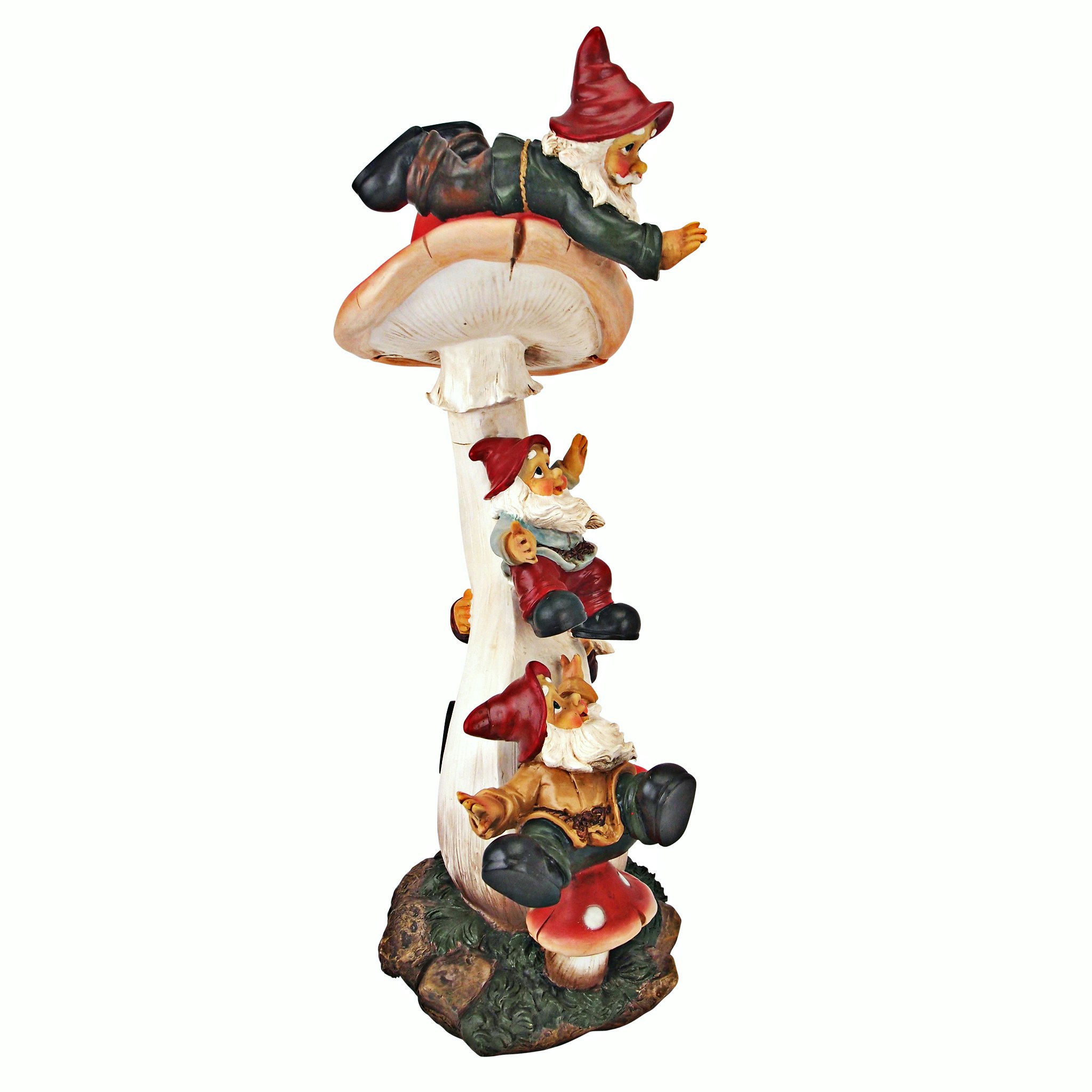 Toscano - Mushroom Madness Garden Gnome Statue