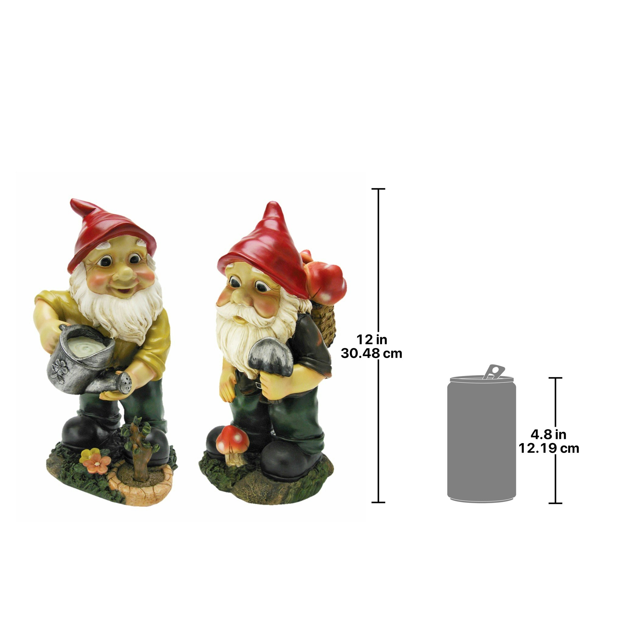 Toscano - Gulliver and Mushroonie Garden Gnome Statues