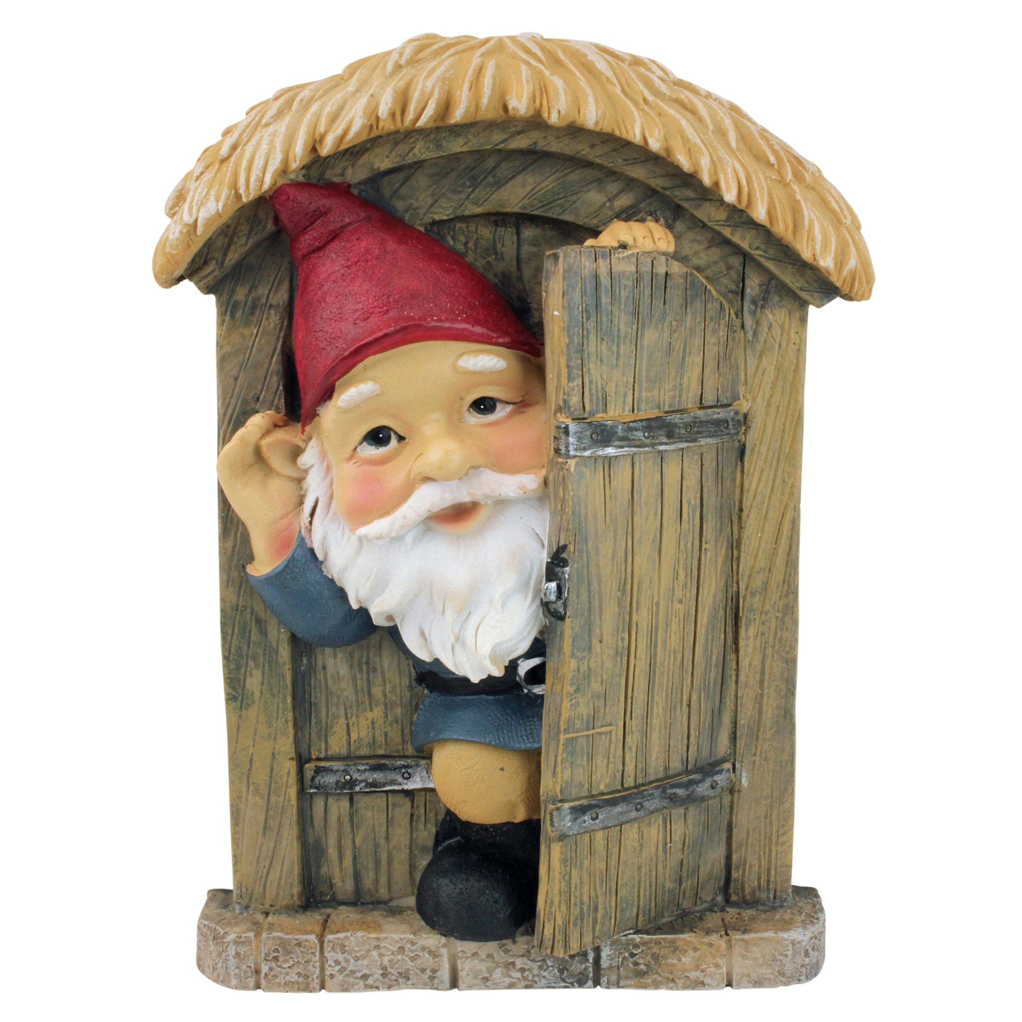 Toscano The Knothole Gnomes Garden Welcome Tree Sculpture - Door Gnome