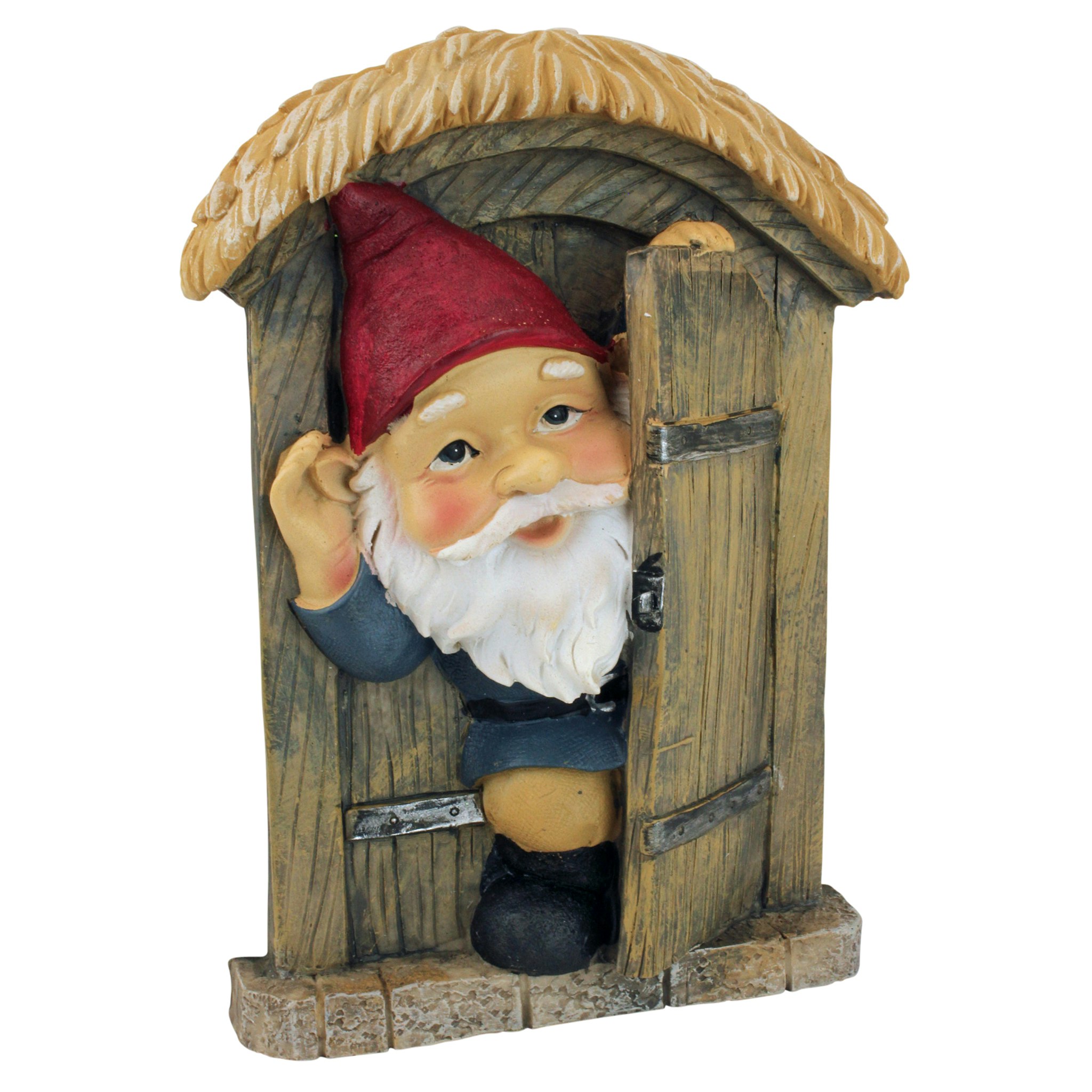 Toscano The Knothole Gnomes Garden Welcome Tree Sculpture - Door Gnome