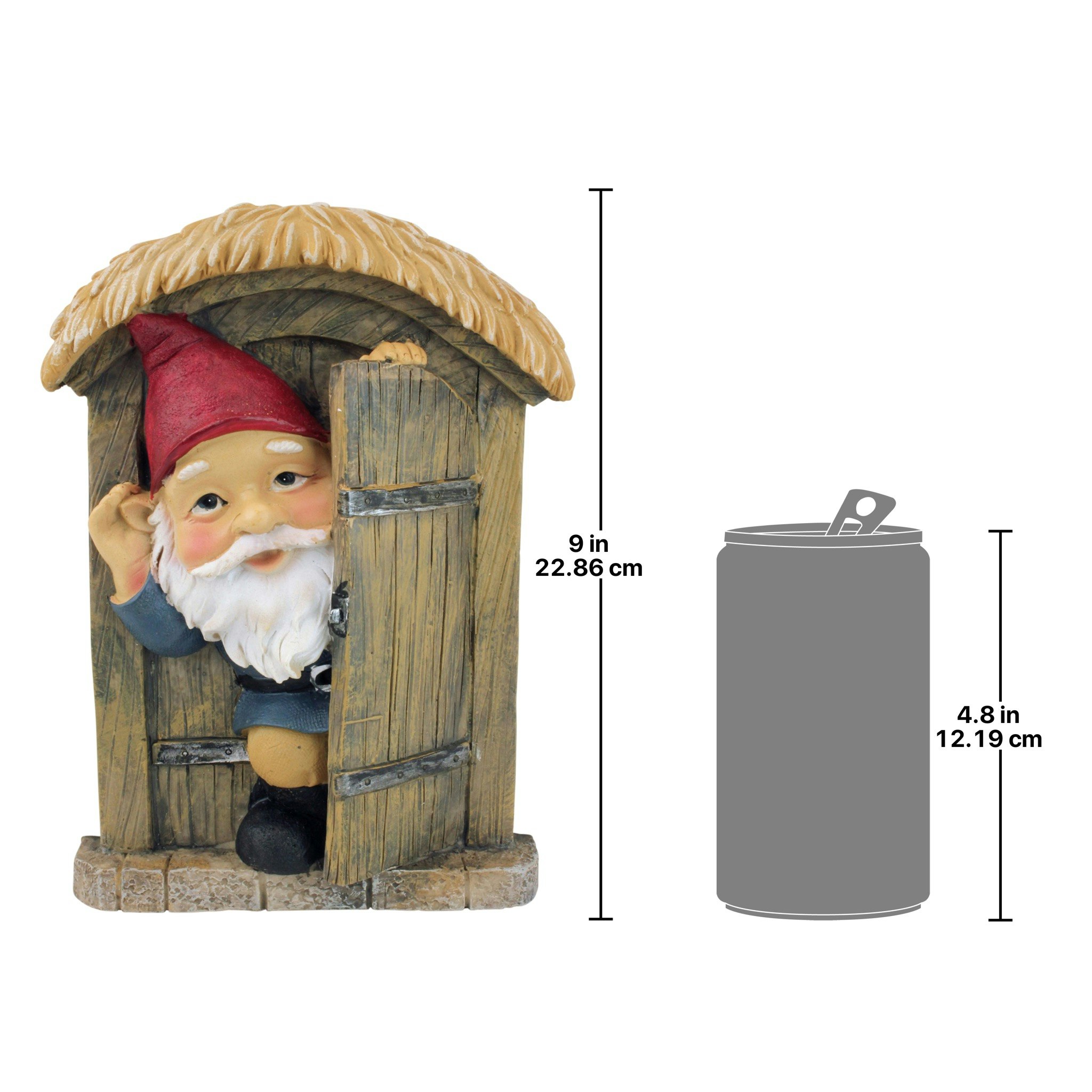 Toscano The Knothole Gnomes Garden Welcome Tree Sculpture - Door Gnome