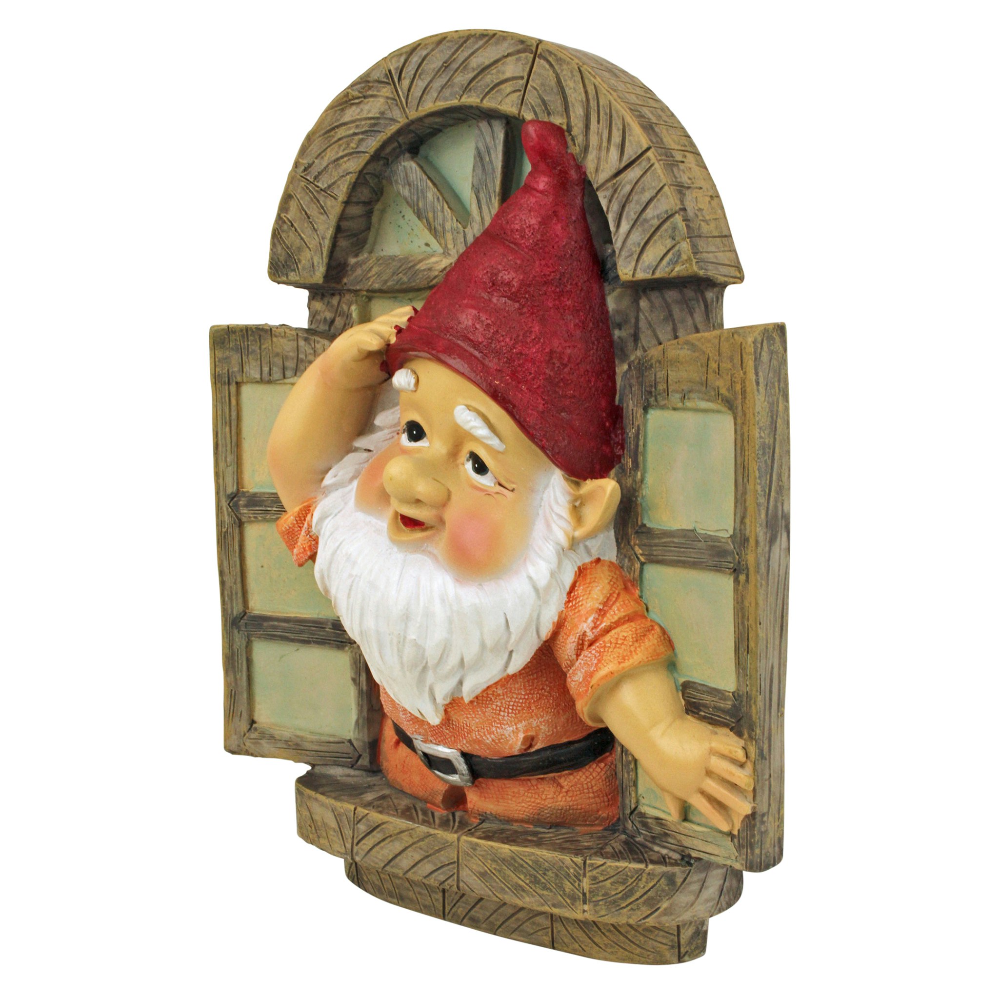 Toscano The Knothole Gnomes Garden Welcome Tree Sculpture - Window Gnome