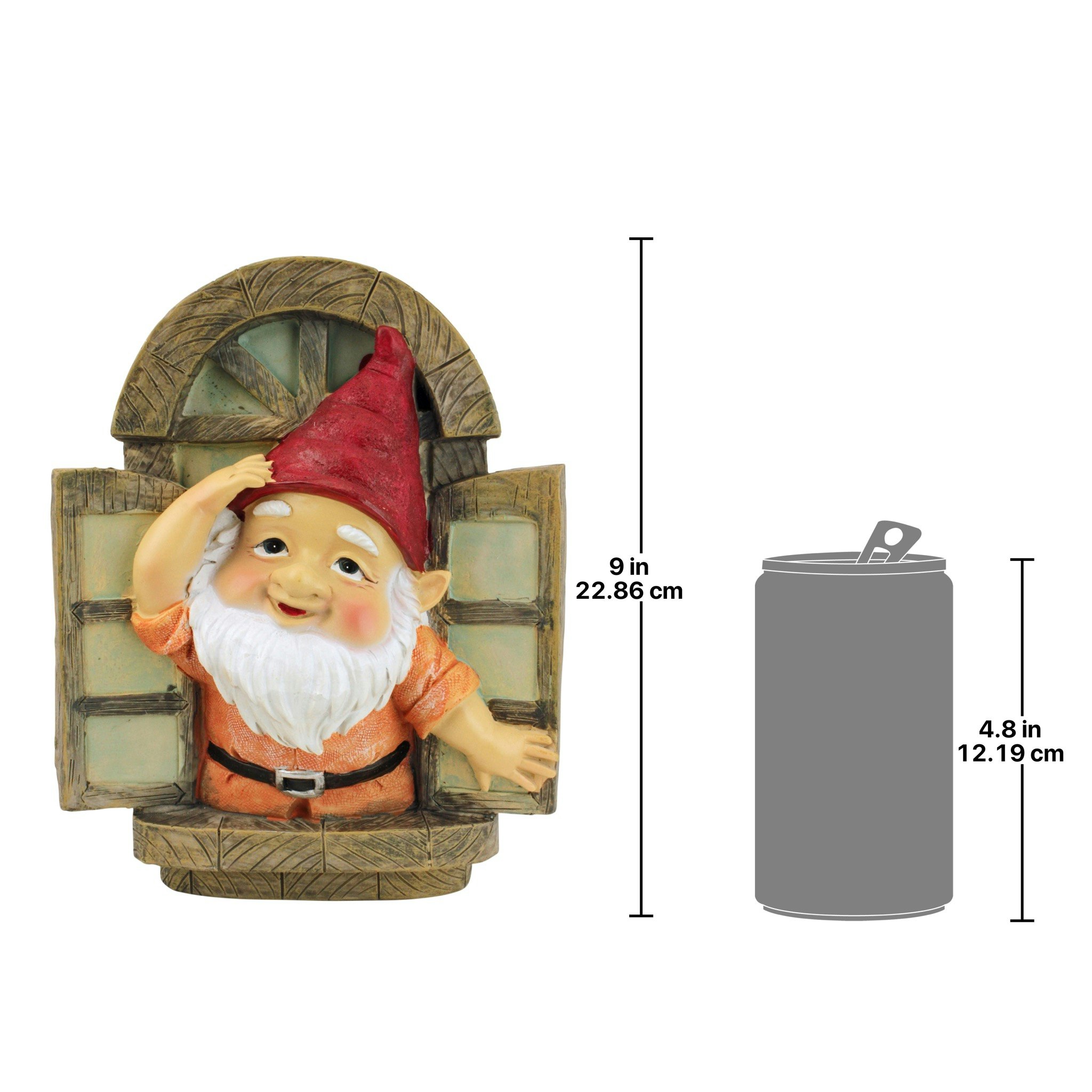 Toscano The Knothole Gnomes Garden Welcome Tree Sculpture - Window Gnome