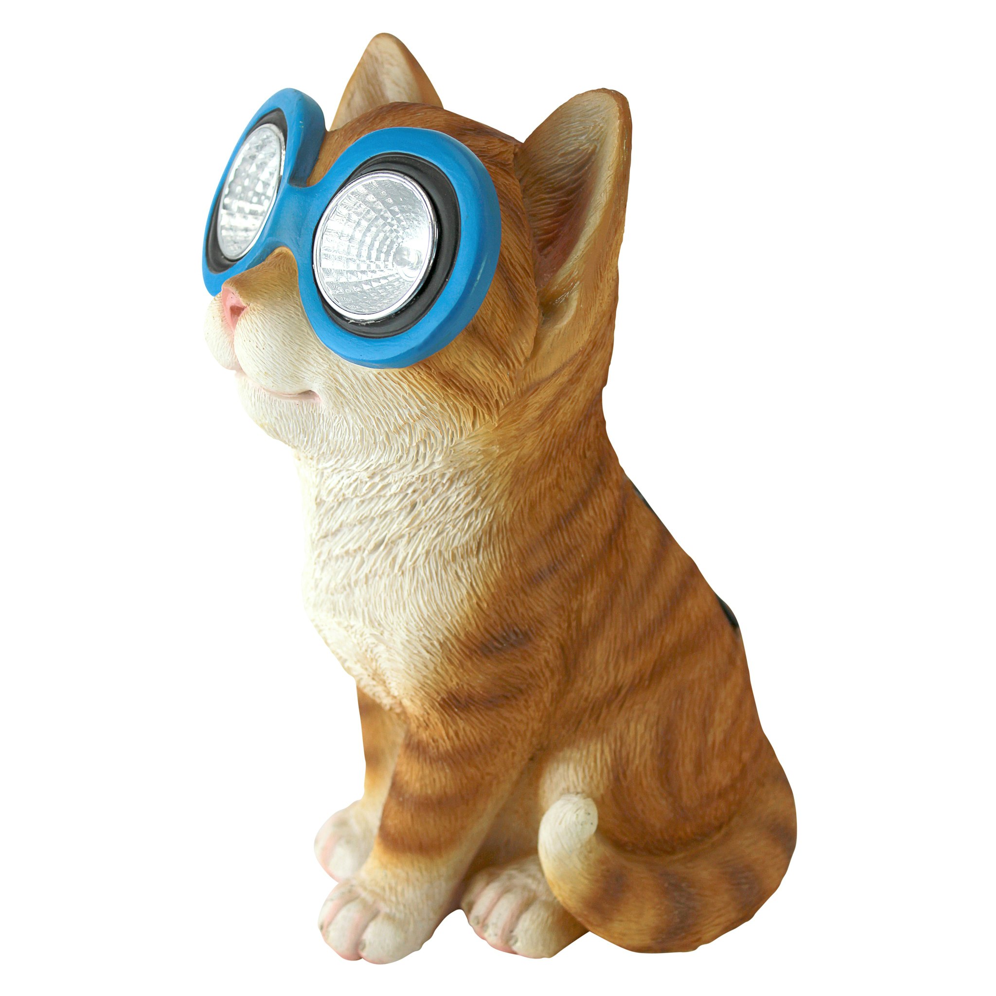 Toscano Bright Eyes Solar Cat Garden Statue