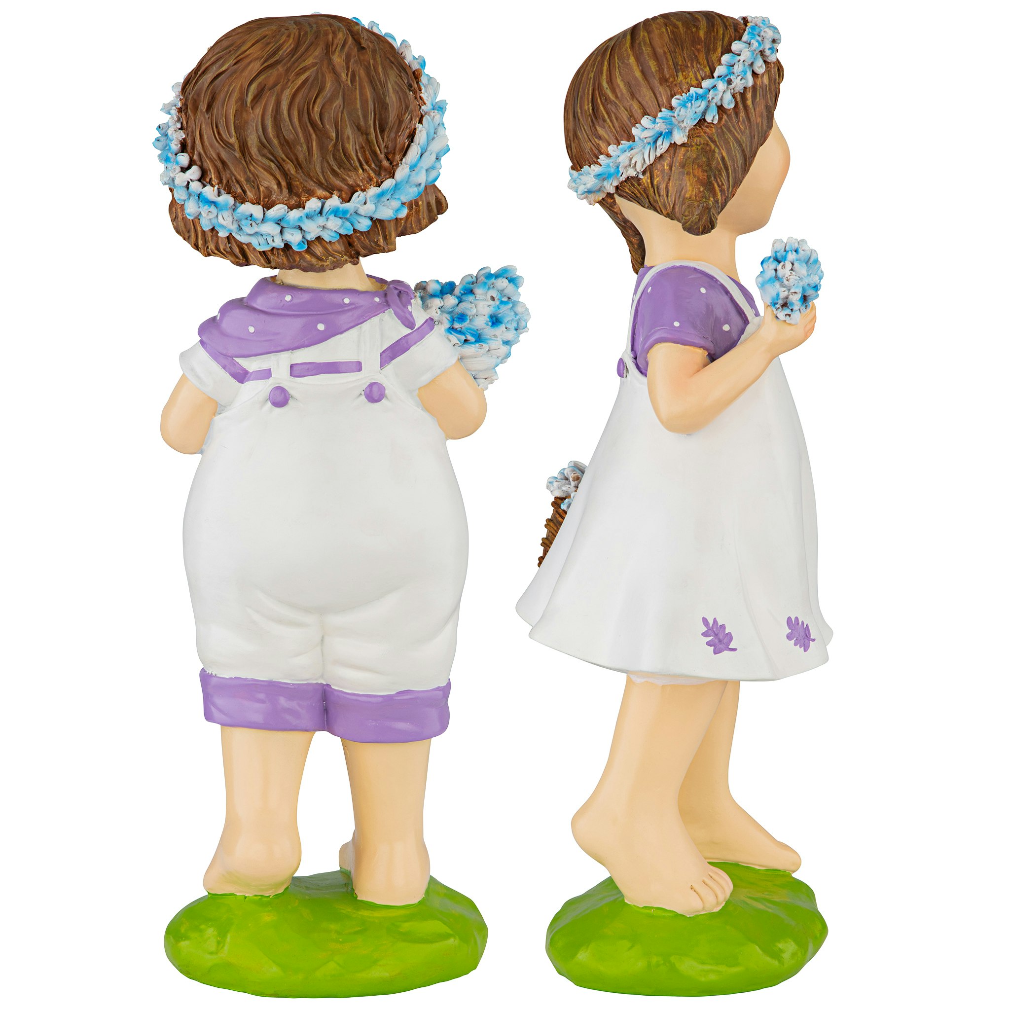 Toscano - Set of 2 Bluebonnet Twins Springtime Children Garden Statues