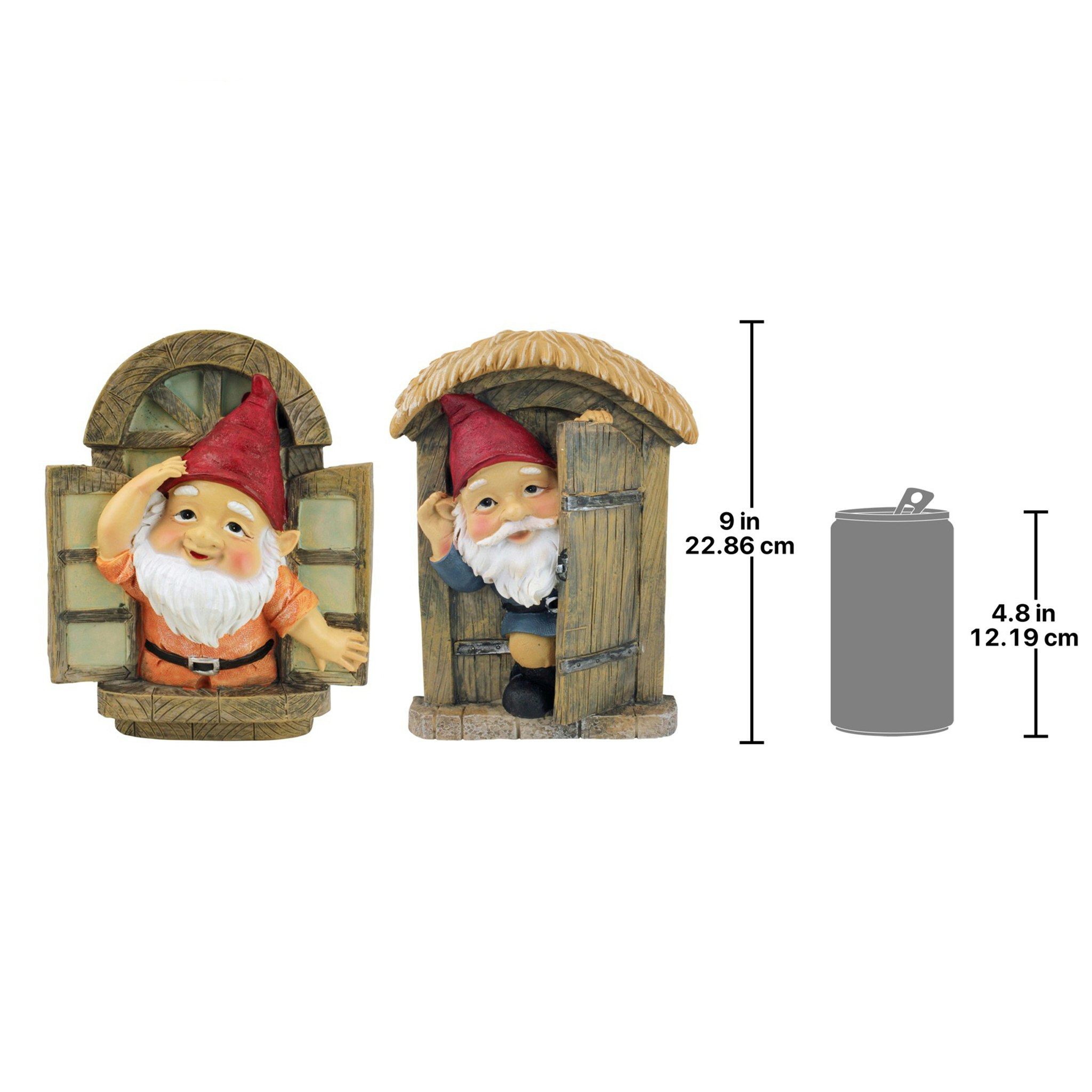 Toscano The Knothole Gnomes Garden Welcome Tree Sculpture - Window  Door Gnomes