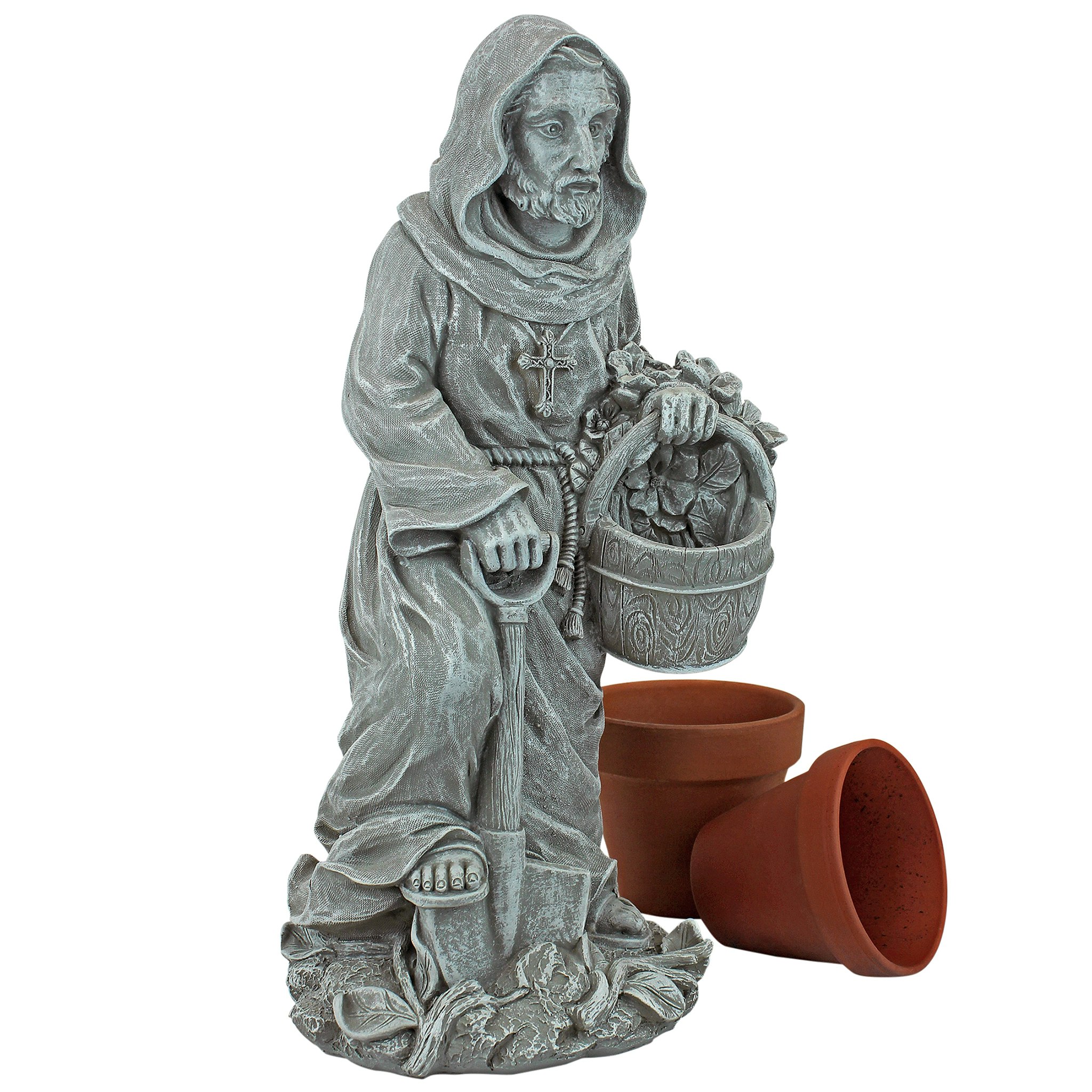 Toscano - St. Fiacre the Gardener Patron Saint Statue