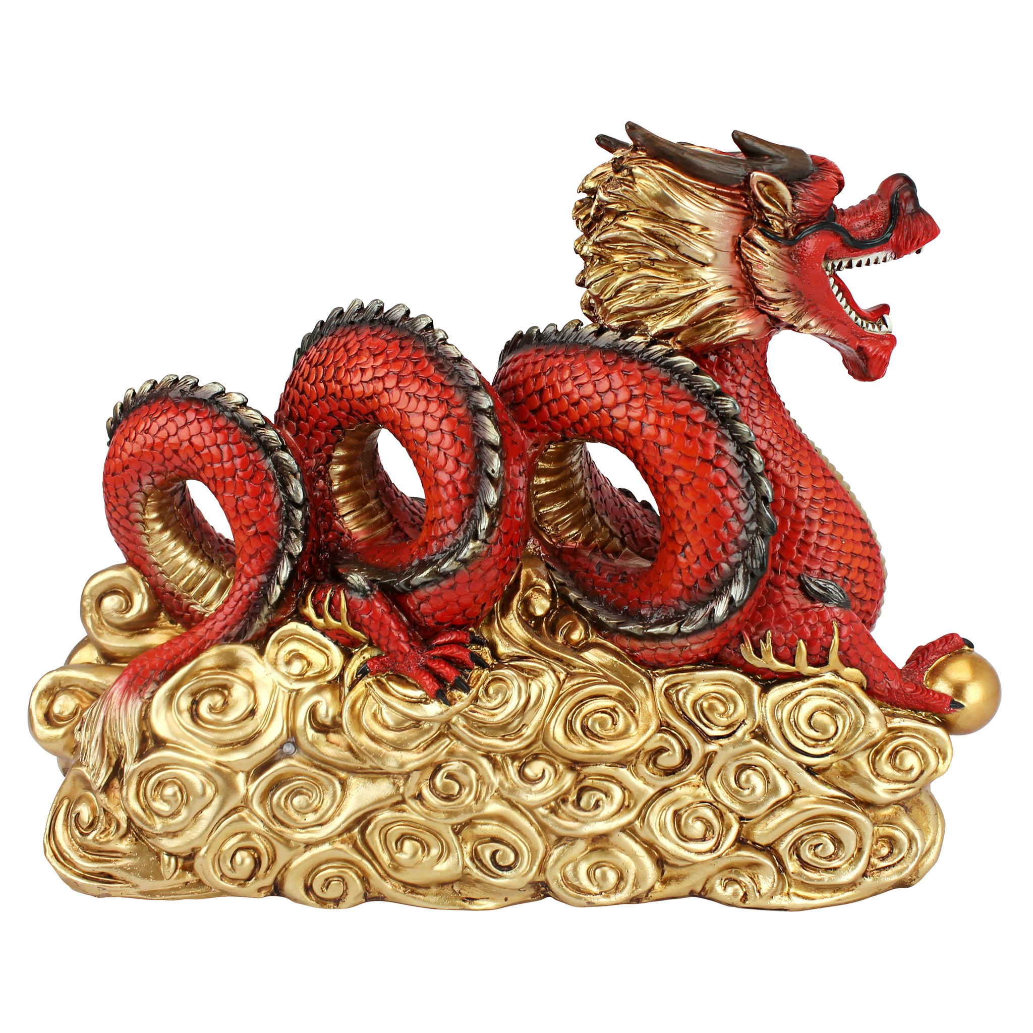 Toscano - Asian Zen Dragon Garden Welcome Sign Statue