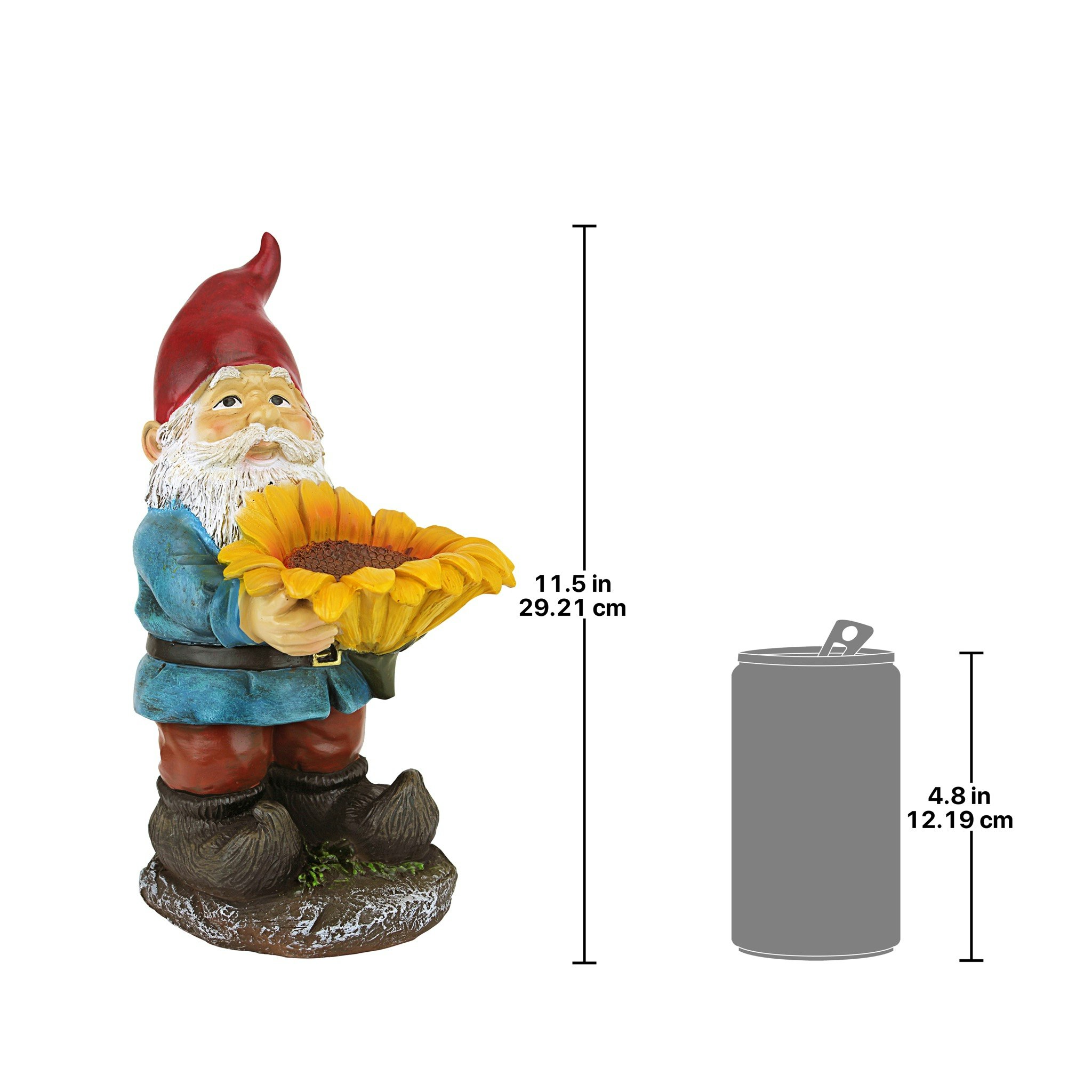 Toscano - Sunflower Sammy Garden Gnome Statue