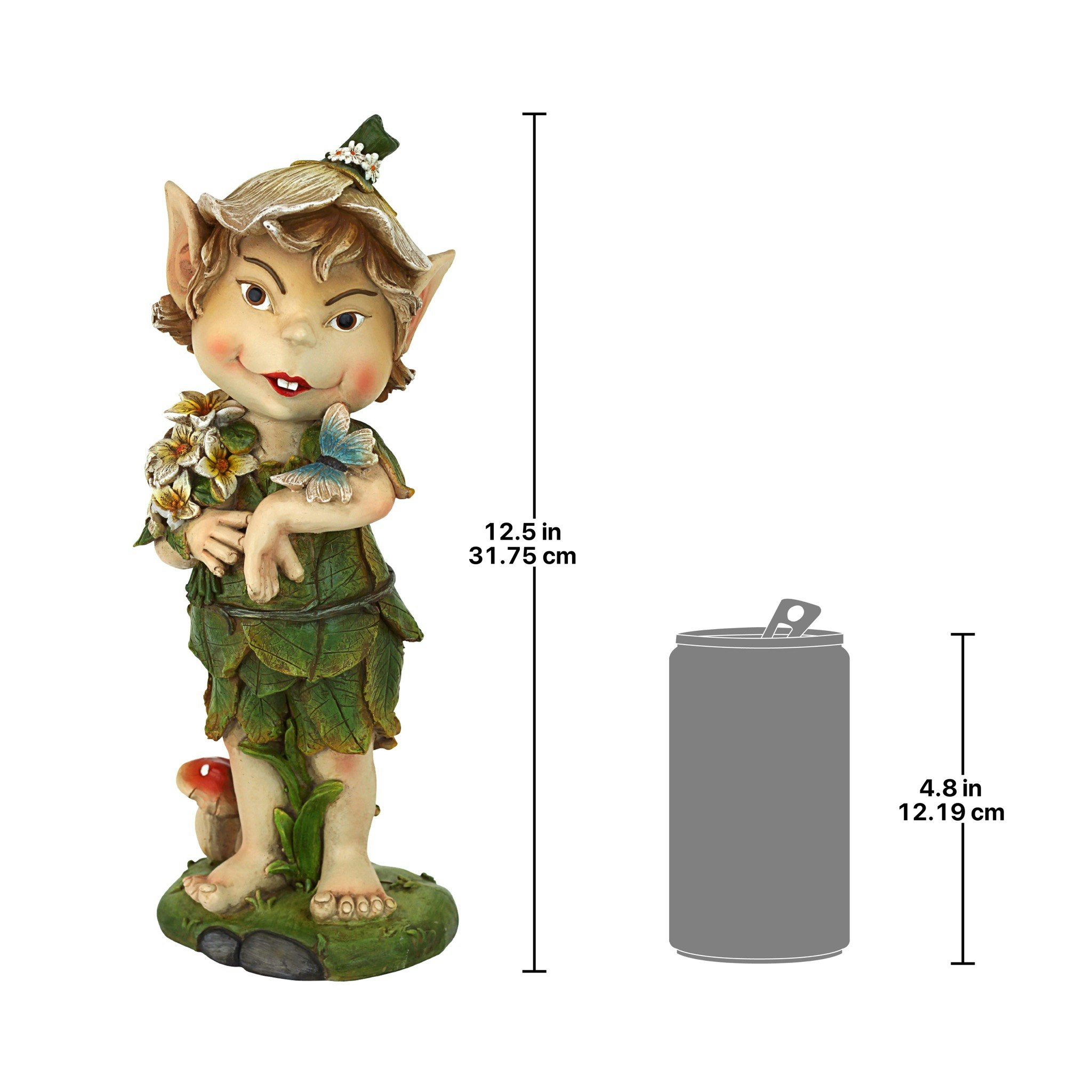 Toscano Pixie Elfin Gnome Garden Statue - Perry