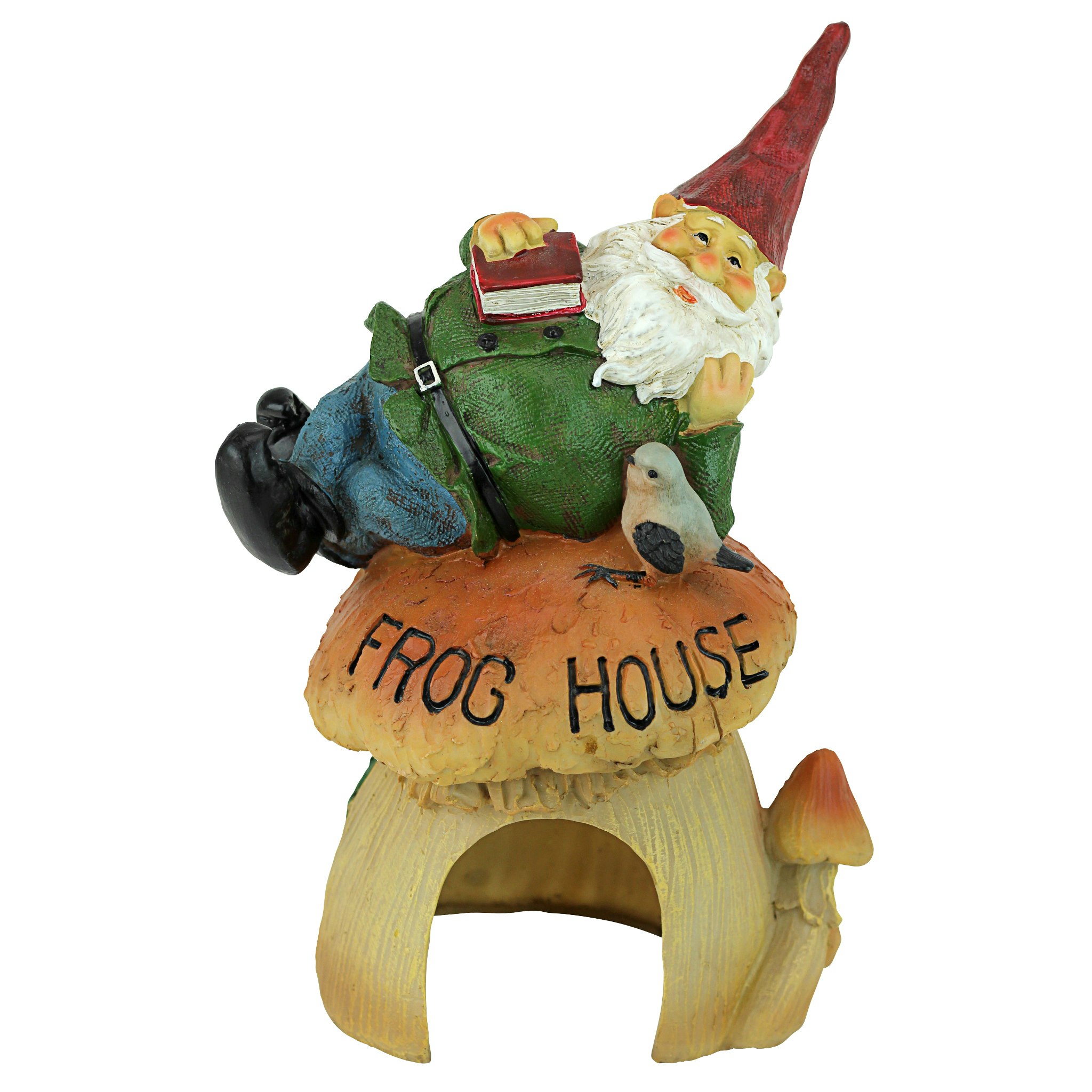 Toscano - Gnome Frog House Garden Statue