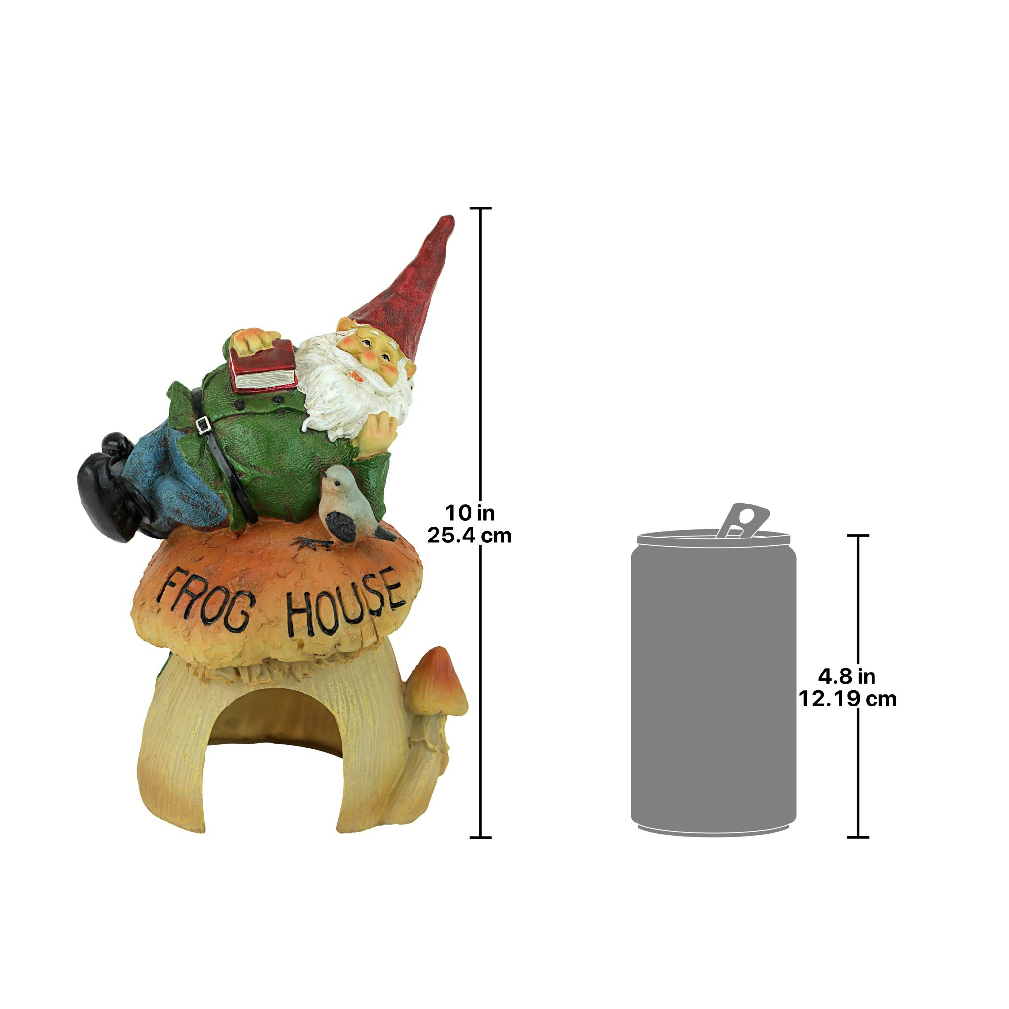 Toscano - Gnome Frog House Garden Statue