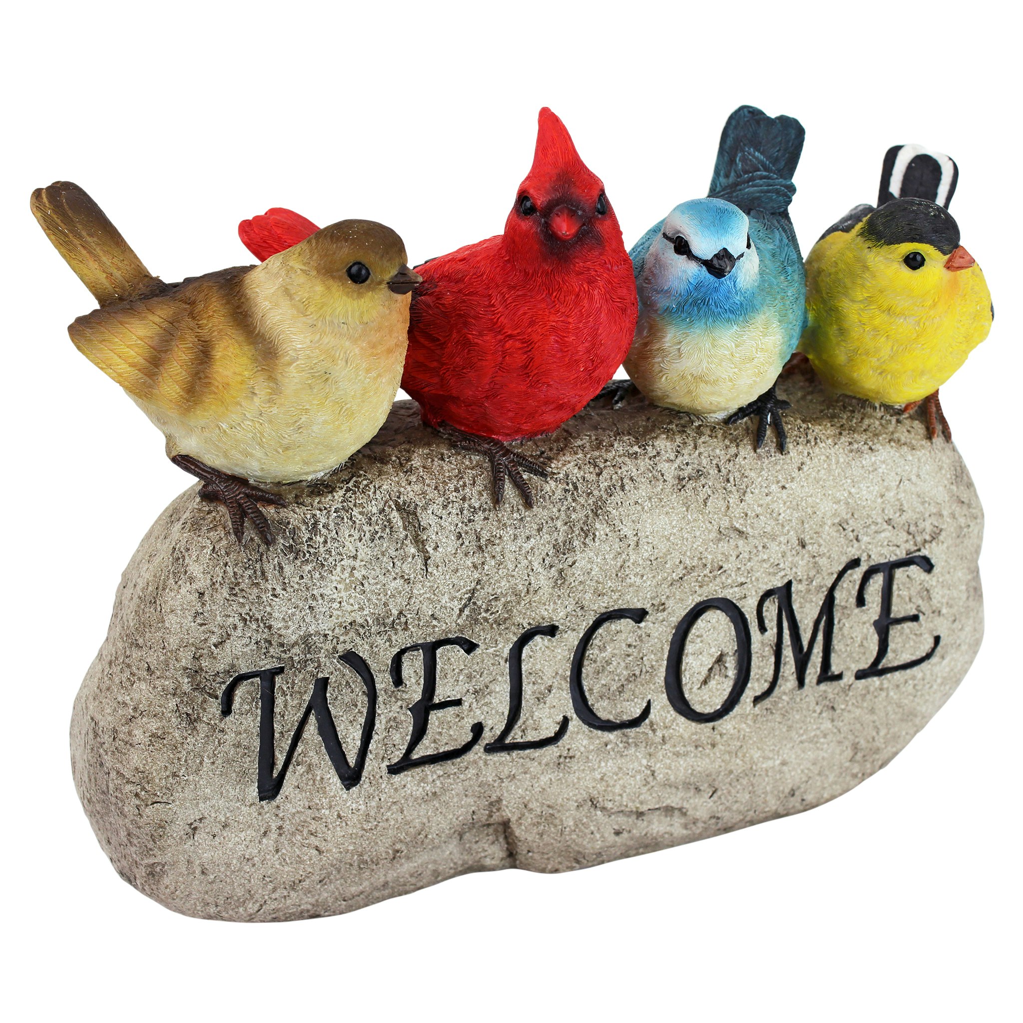 Toscano Birdy Welcome Sign Garden Statue - Large