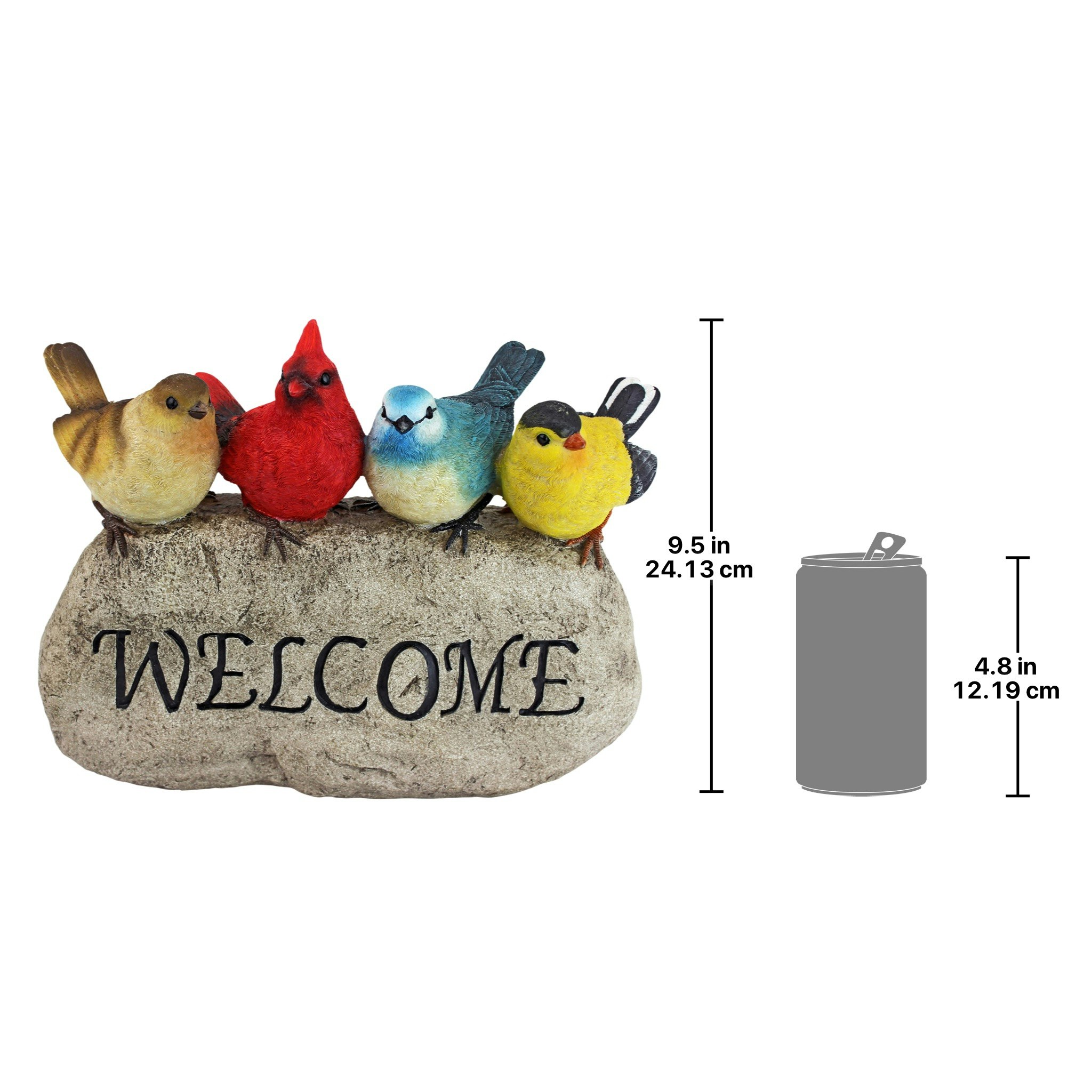 Toscano Birdy Welcome Sign Garden Statue - Large