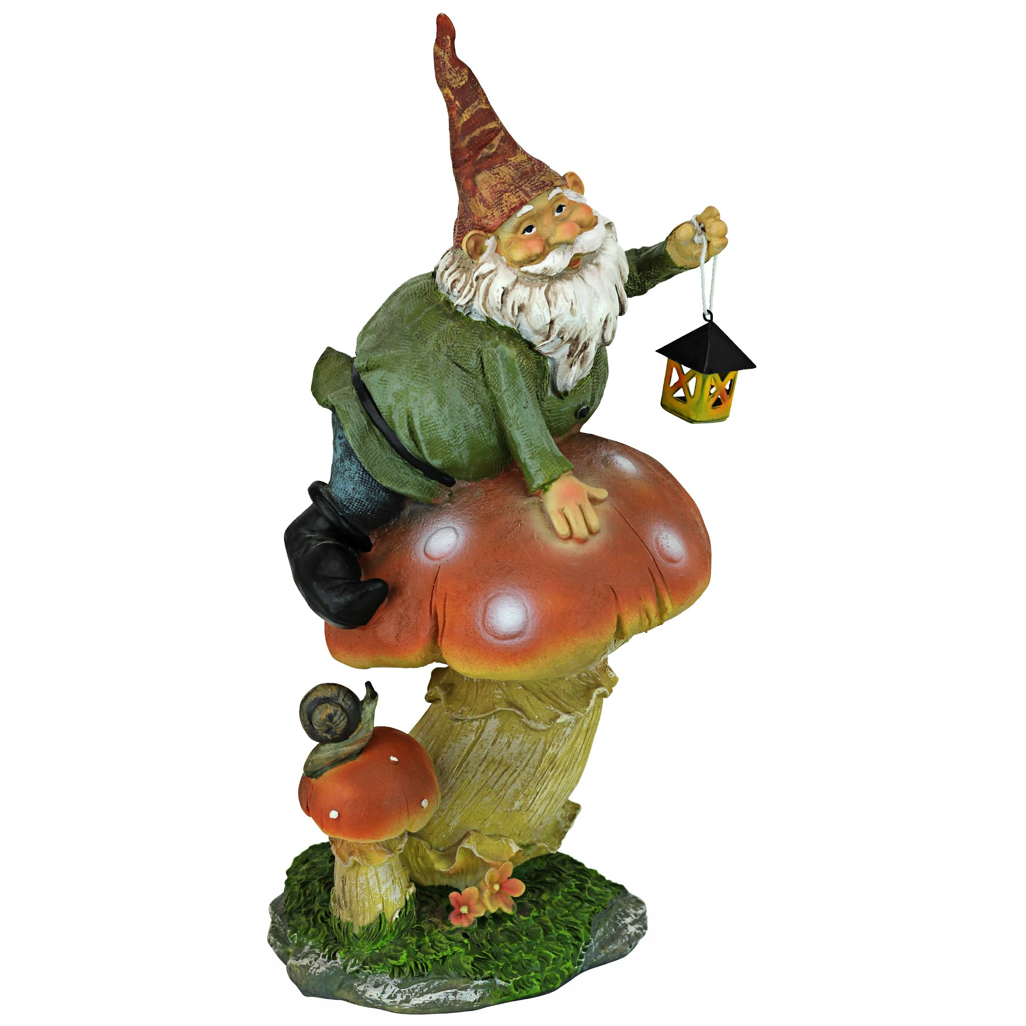 Toscano - Tesla with the Lamp Garden Gnome Statue