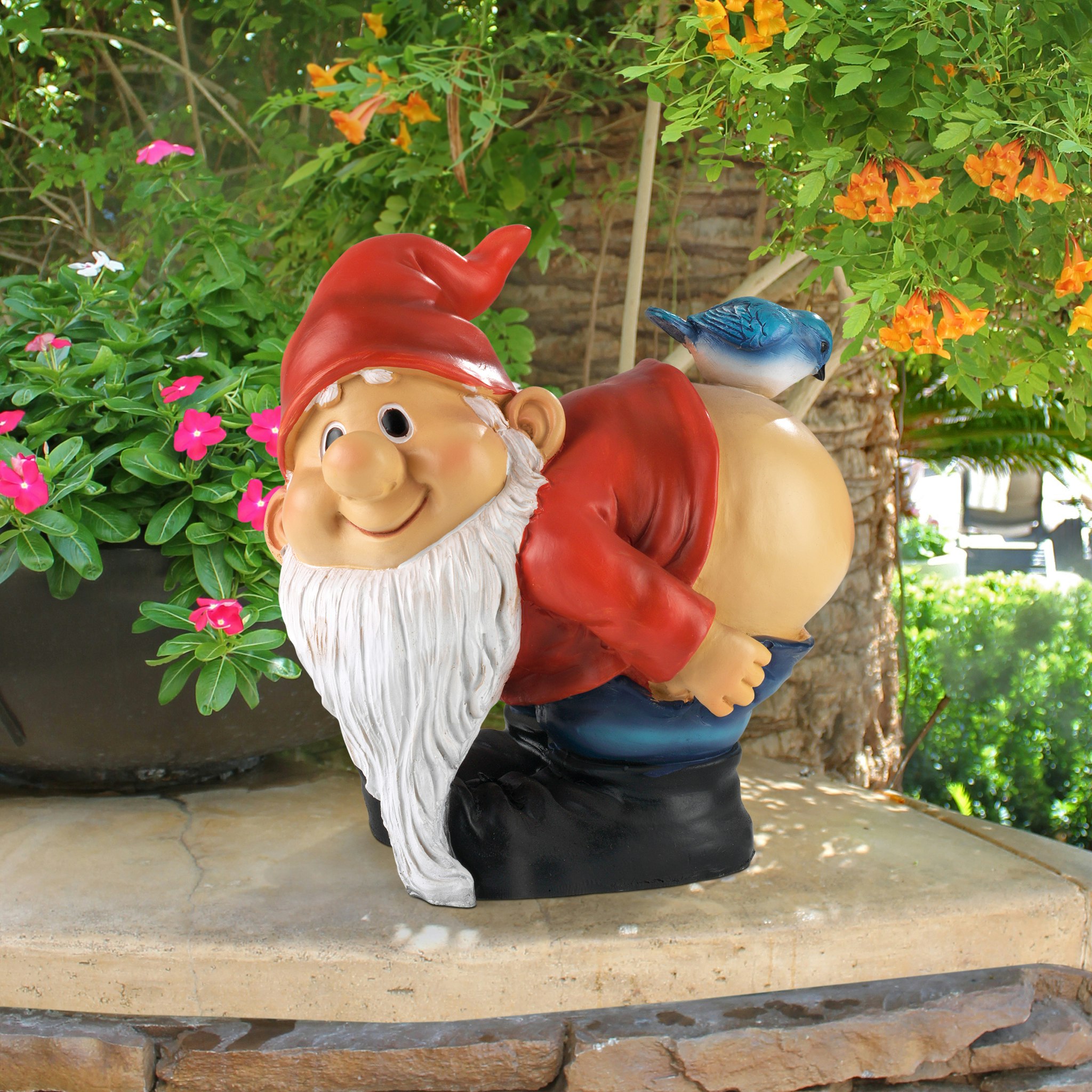 Toscano - Loonie Moonie Bare Buttocks Garden Gnome Statue